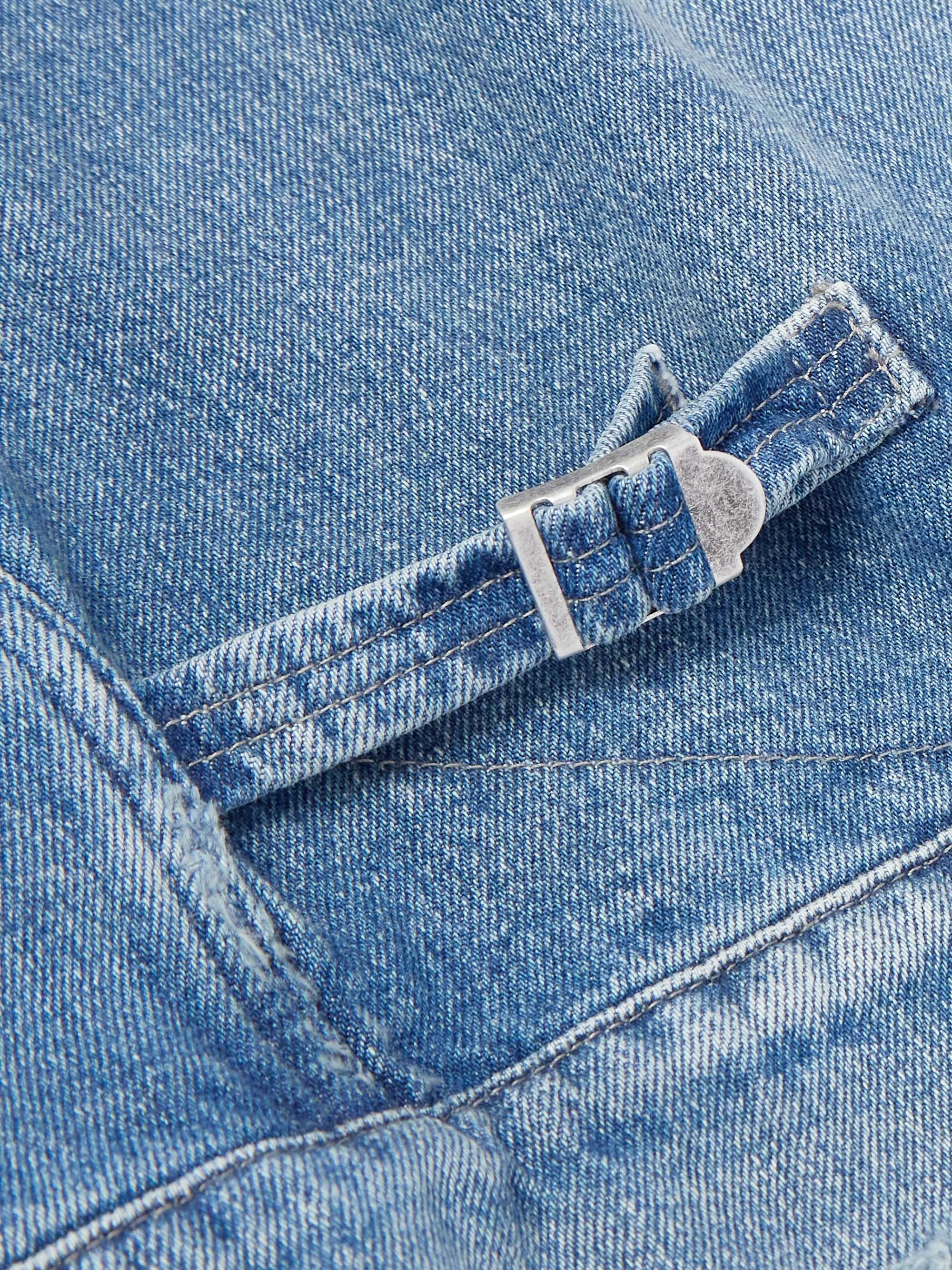Distressed Corduroy-Trimmed Denim Jacket view