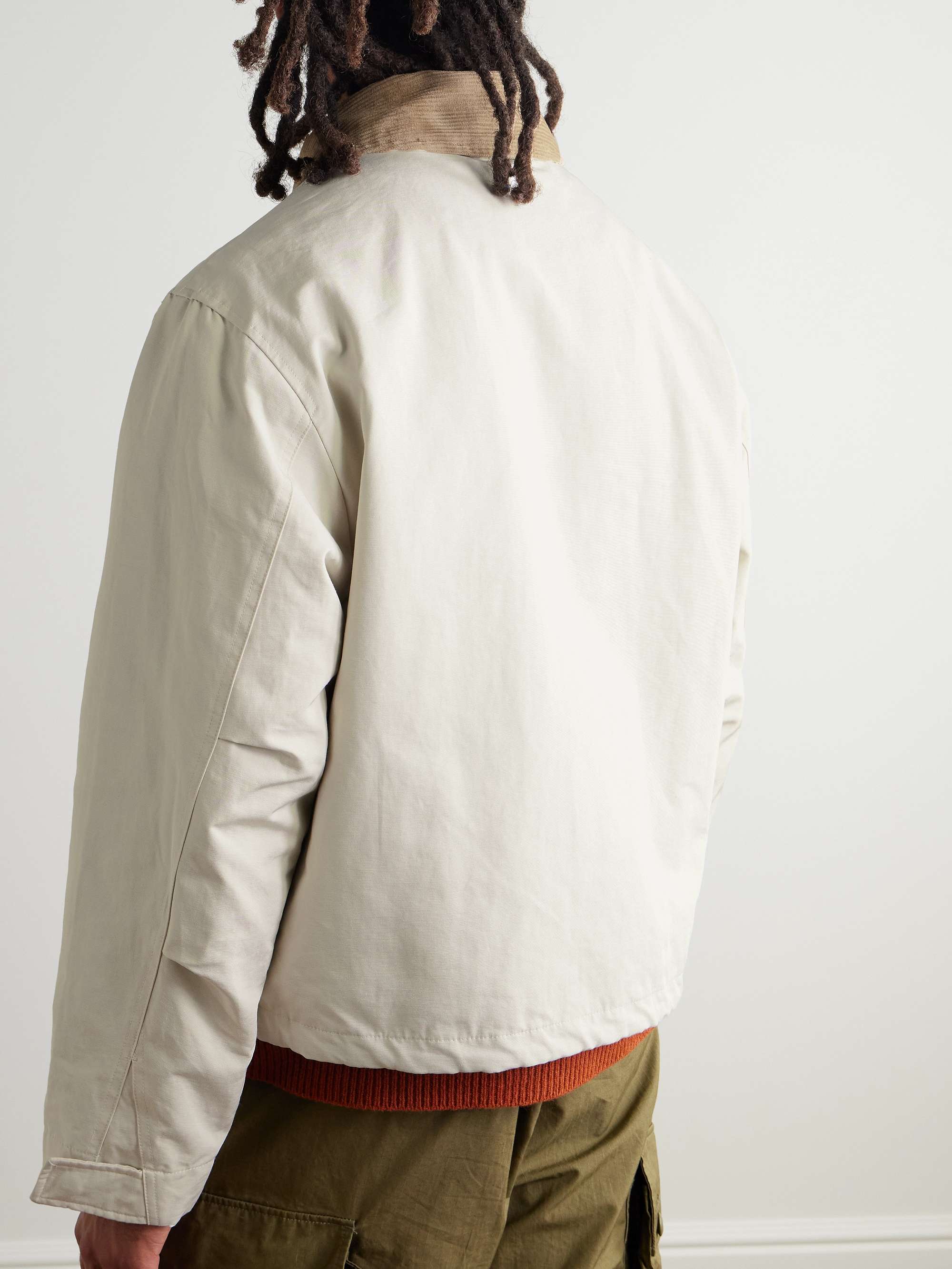 Corduroy-Trimmed Cotton-Blend Jacket view