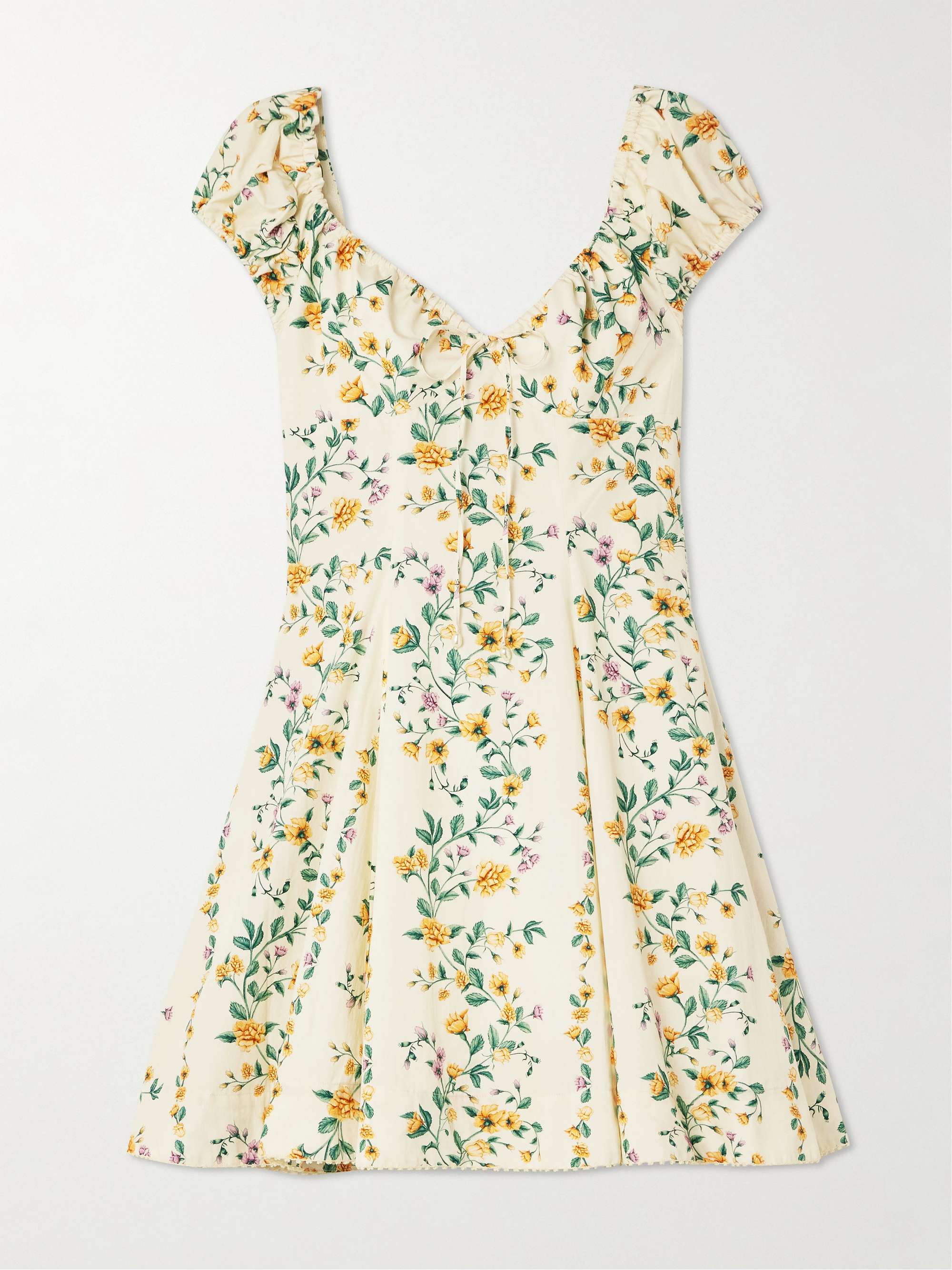 Mati Chinesis floral-print pleated cotton mini dress view