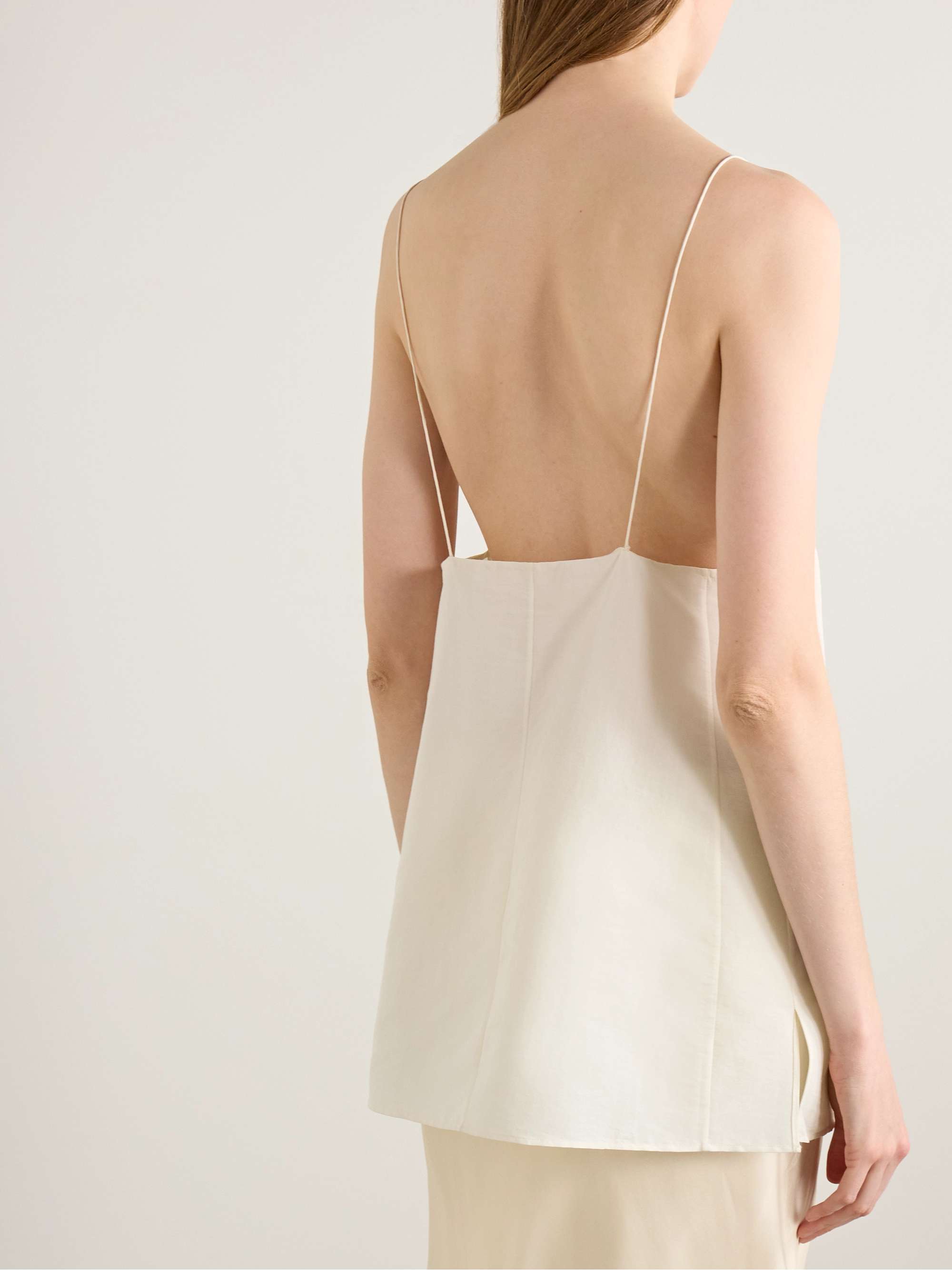 Talsie silk and cotton-blend organza tank view