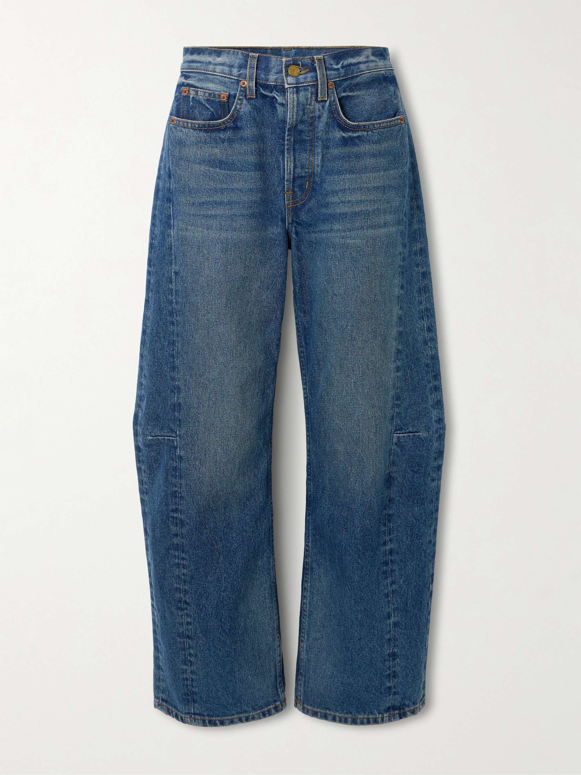 Lasso high-rise wide-leg jeans view