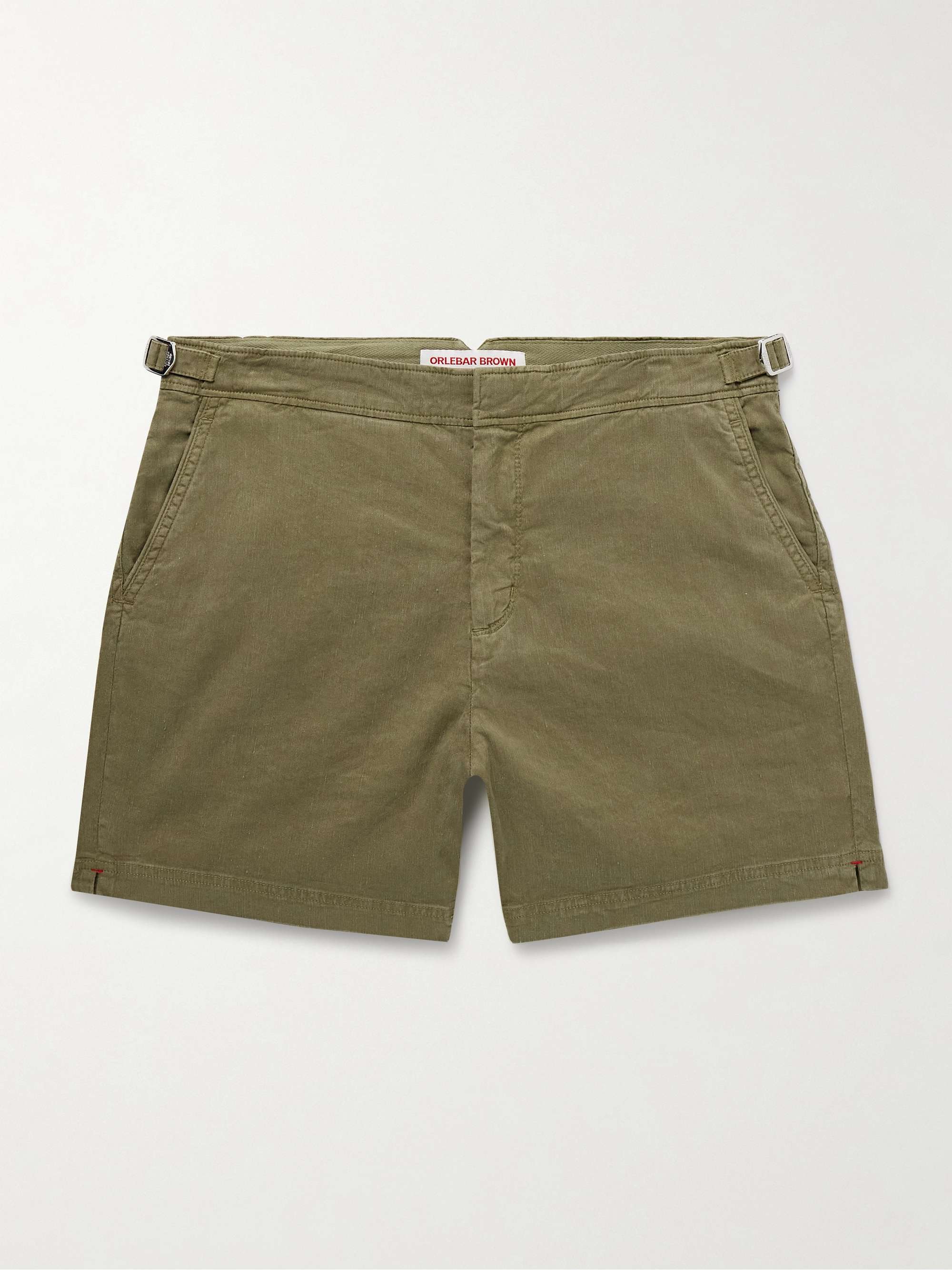 Bulldog Slim-Fit Straight-Leg Stretch-Linen and Lyocell-Blend Shorts view