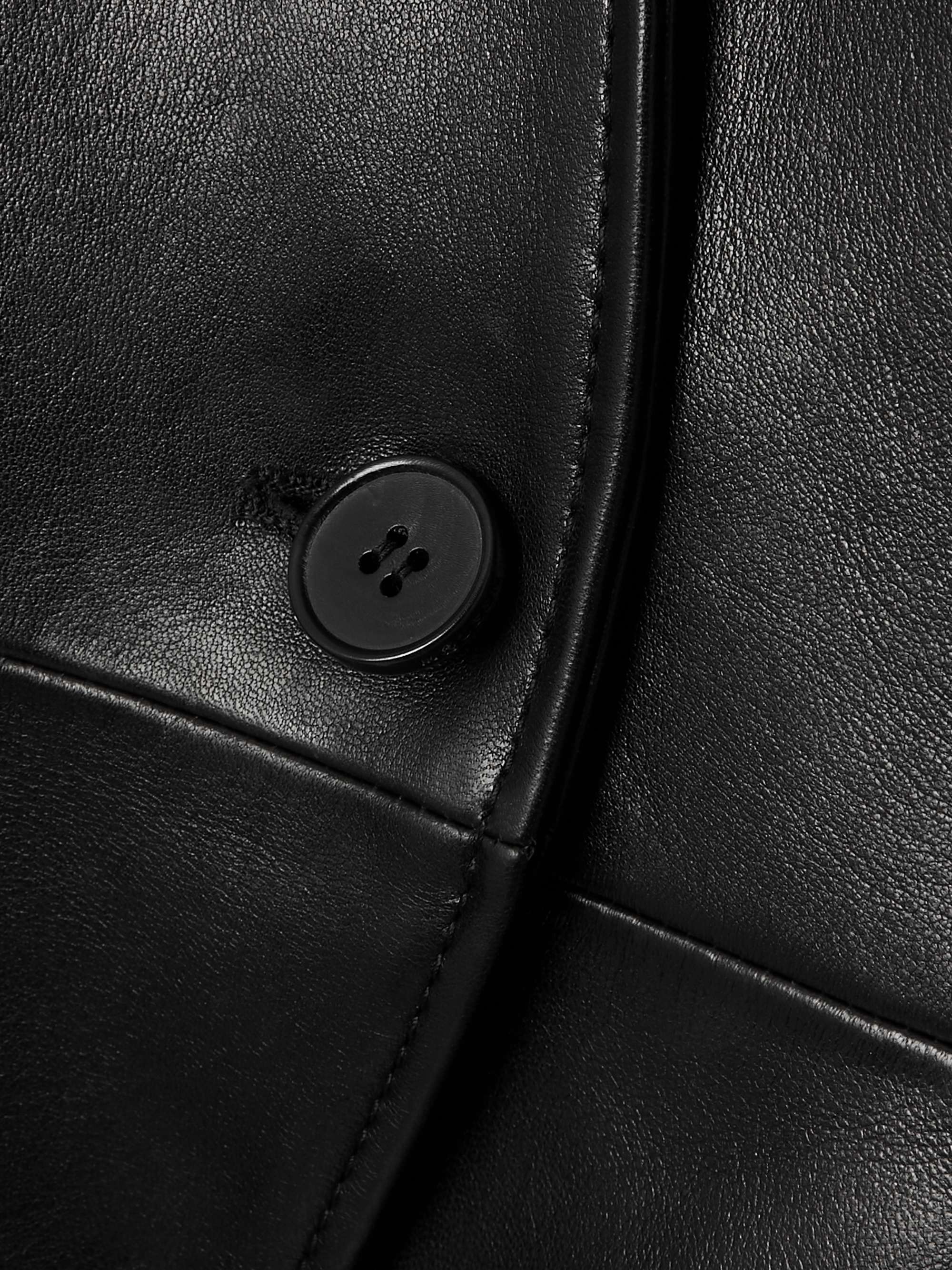 Leather blazer view