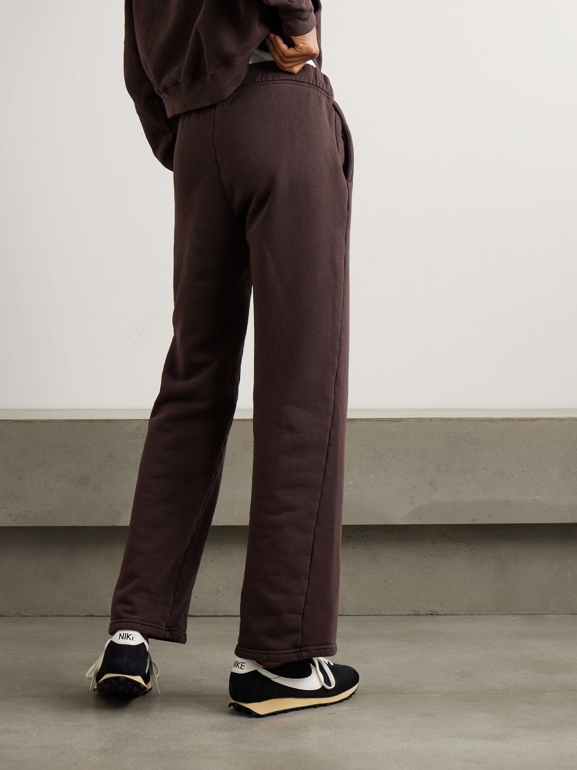 Dylano cotton-jersey straight-leg track pants view