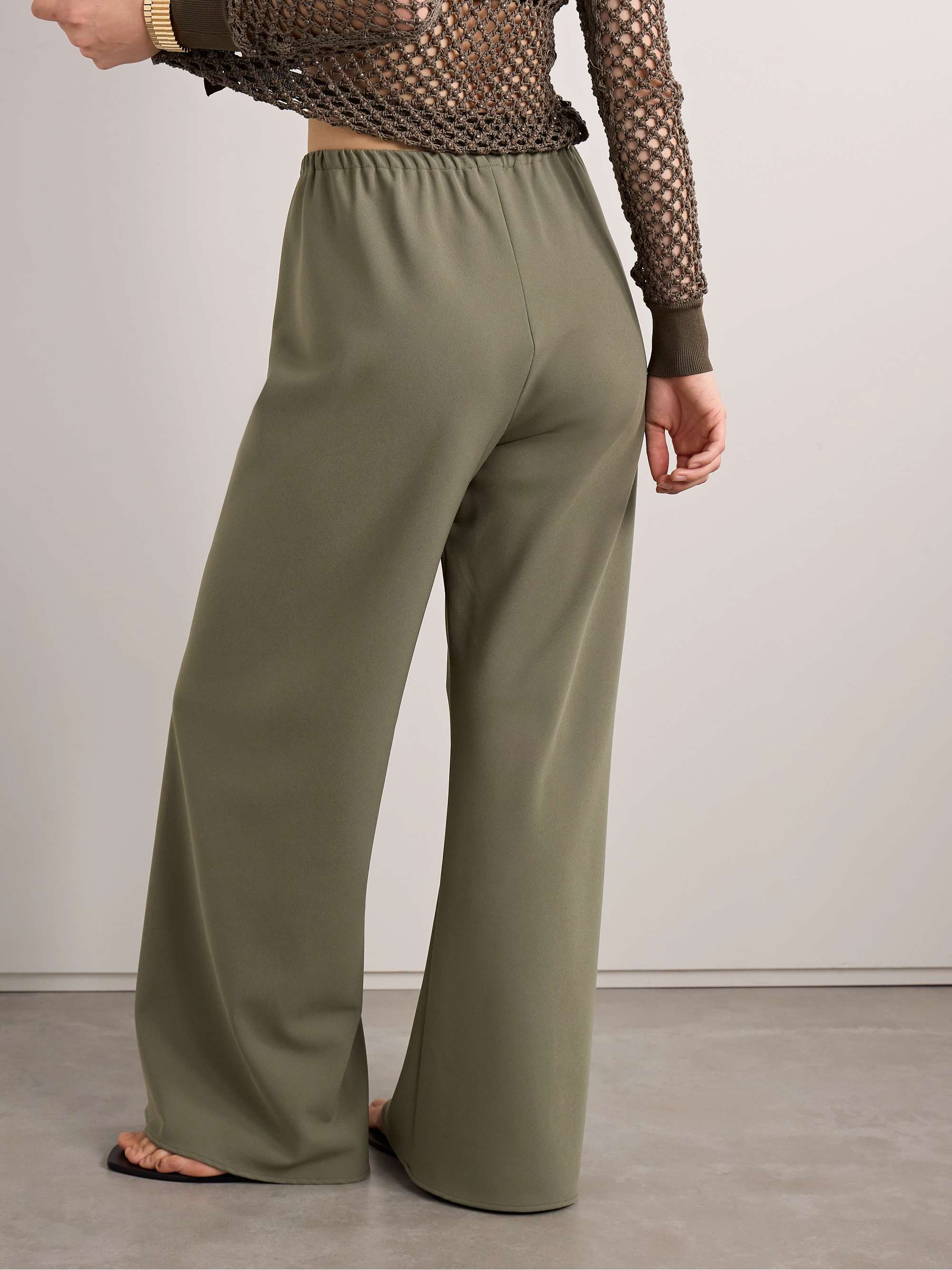 Colby recycled-crepe wide-leg pants view