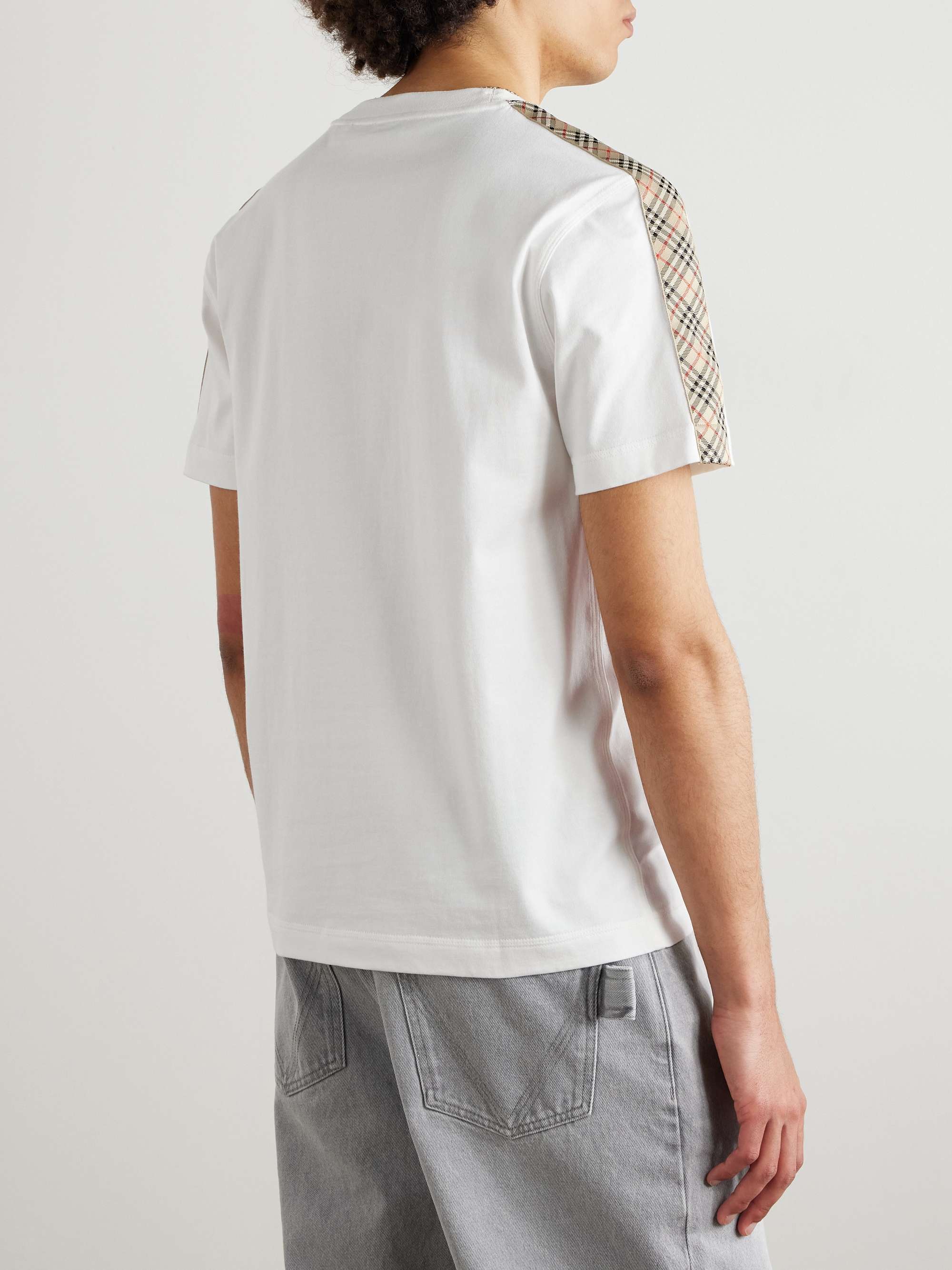 Checked Cotton-Jersey T-Shirt view
