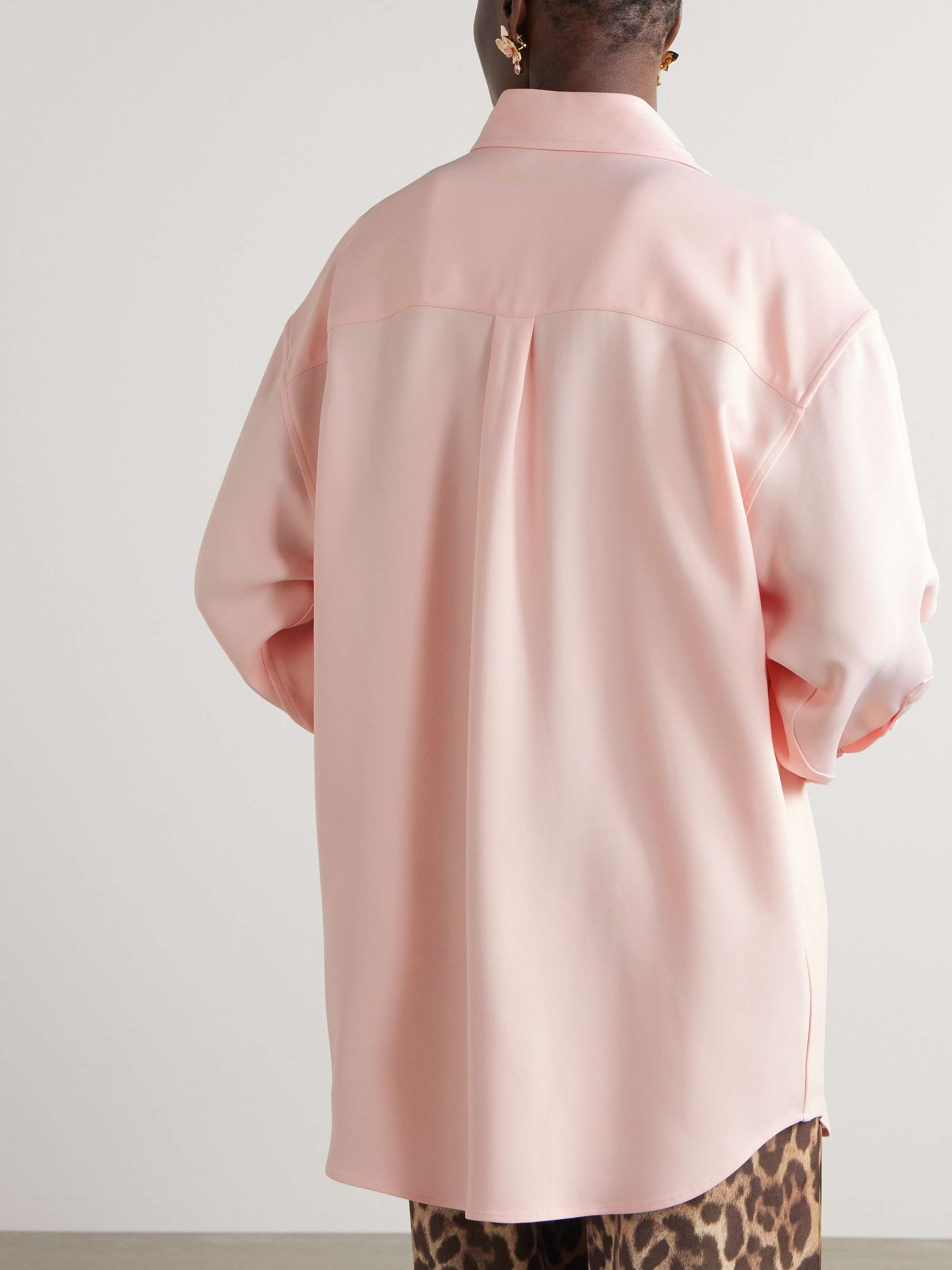 Oversized crepe shirt view