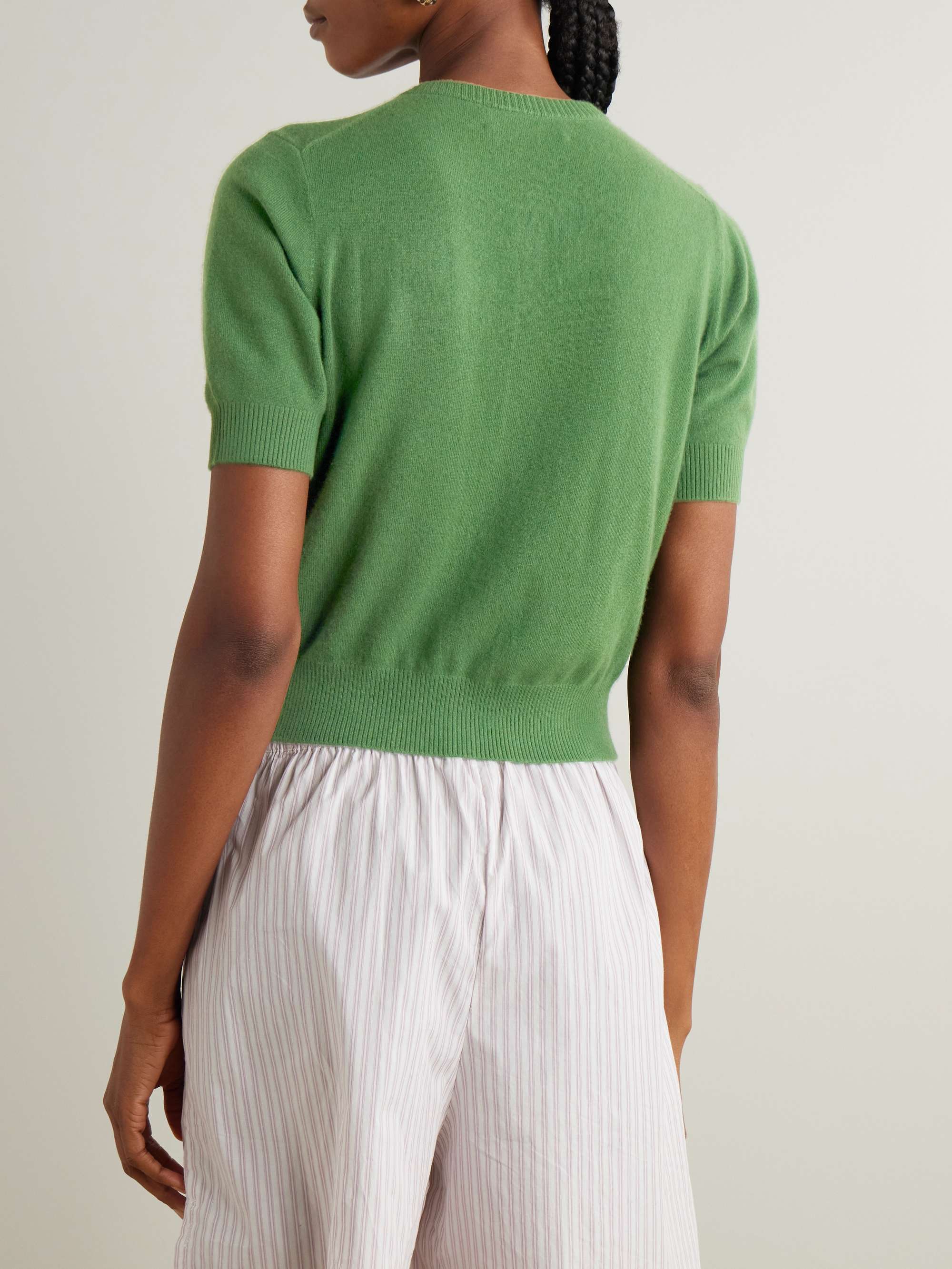Stanley cropped cashmere cardigan view