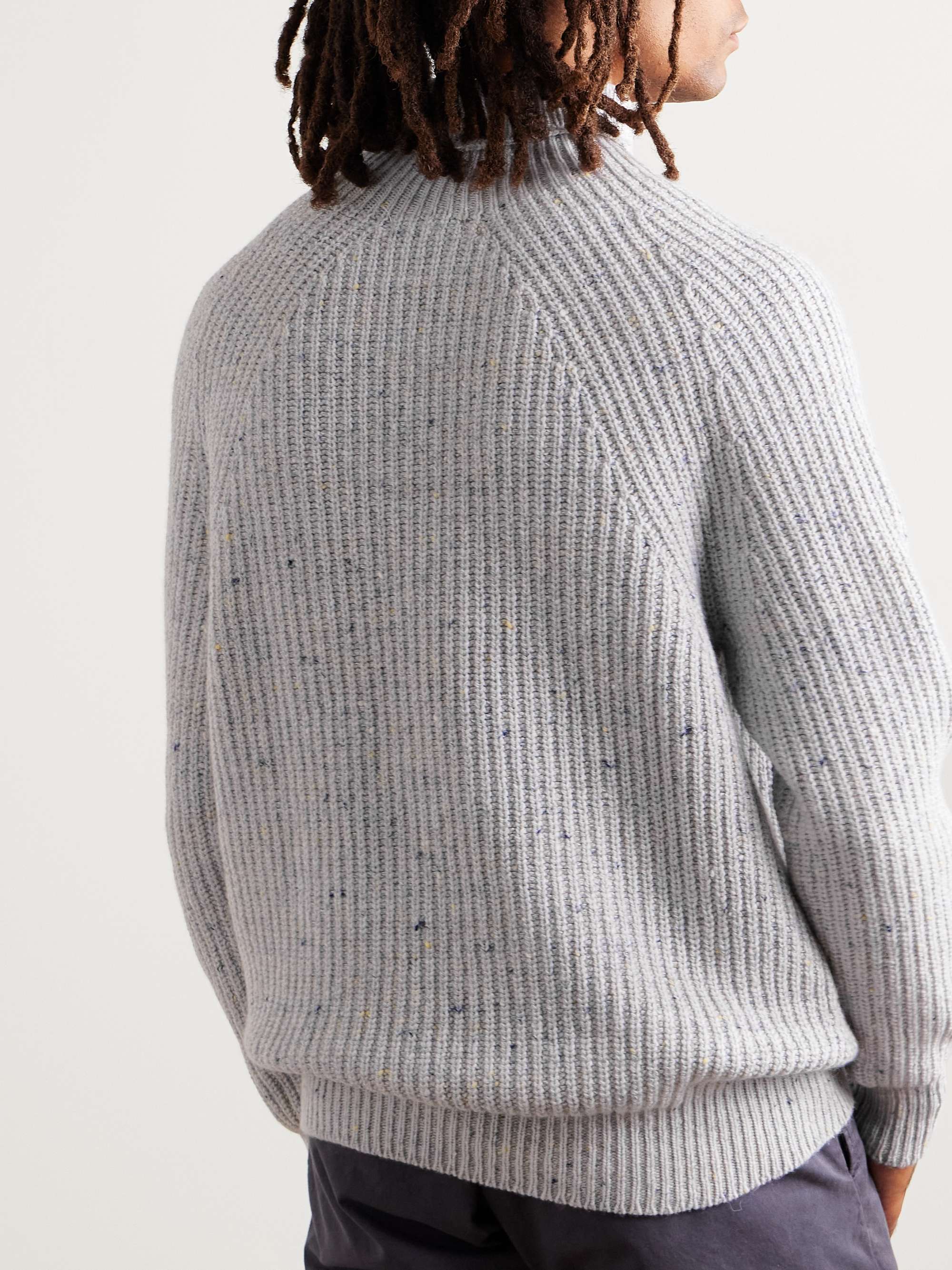 Boatbuilder Ribbed Merino Wool and Cashmere-Blend Rollneck Sweater view