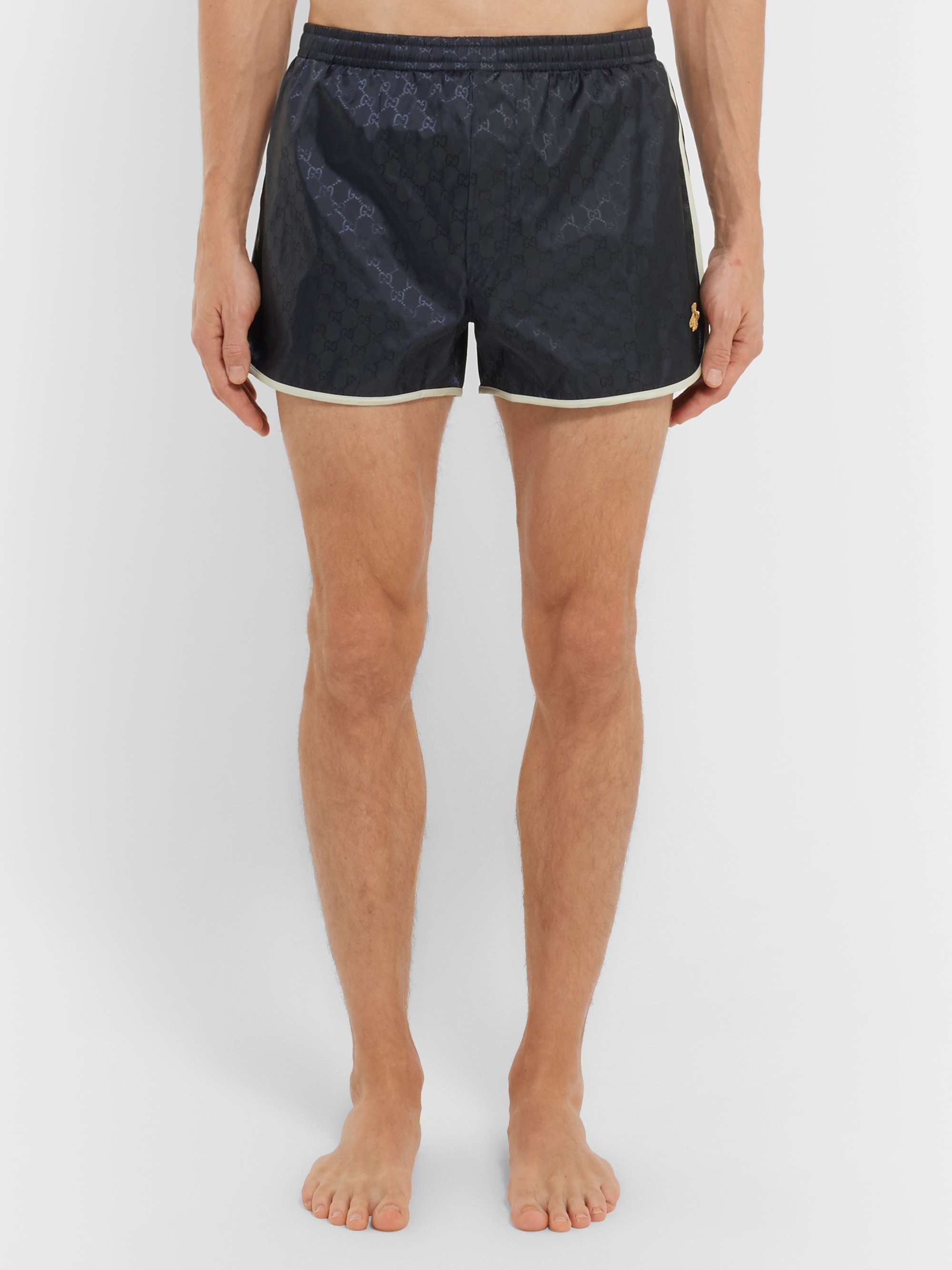 Short-Length Embroidered Jacquard Swim Shorts view