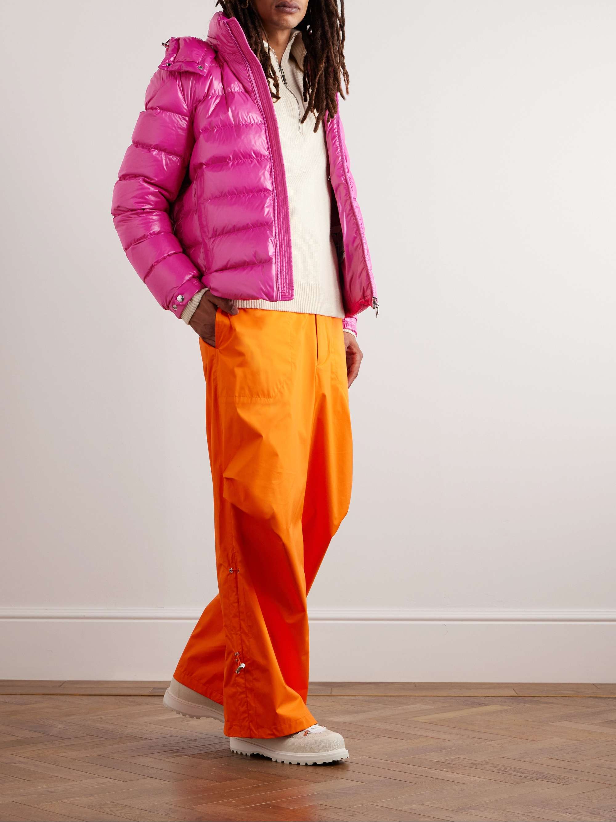 Saulx Logo-Appliquéd Quilted Shell Hooded Down Jacket view