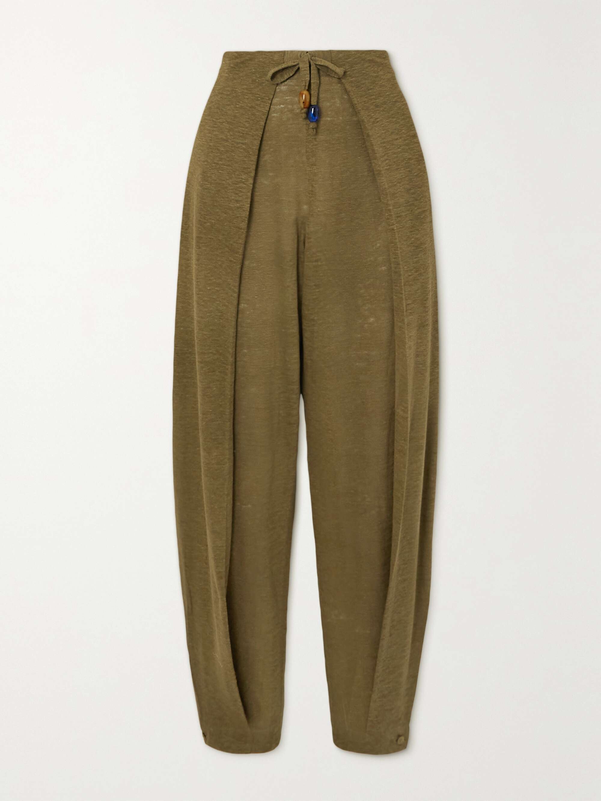 Linen tapered pants view