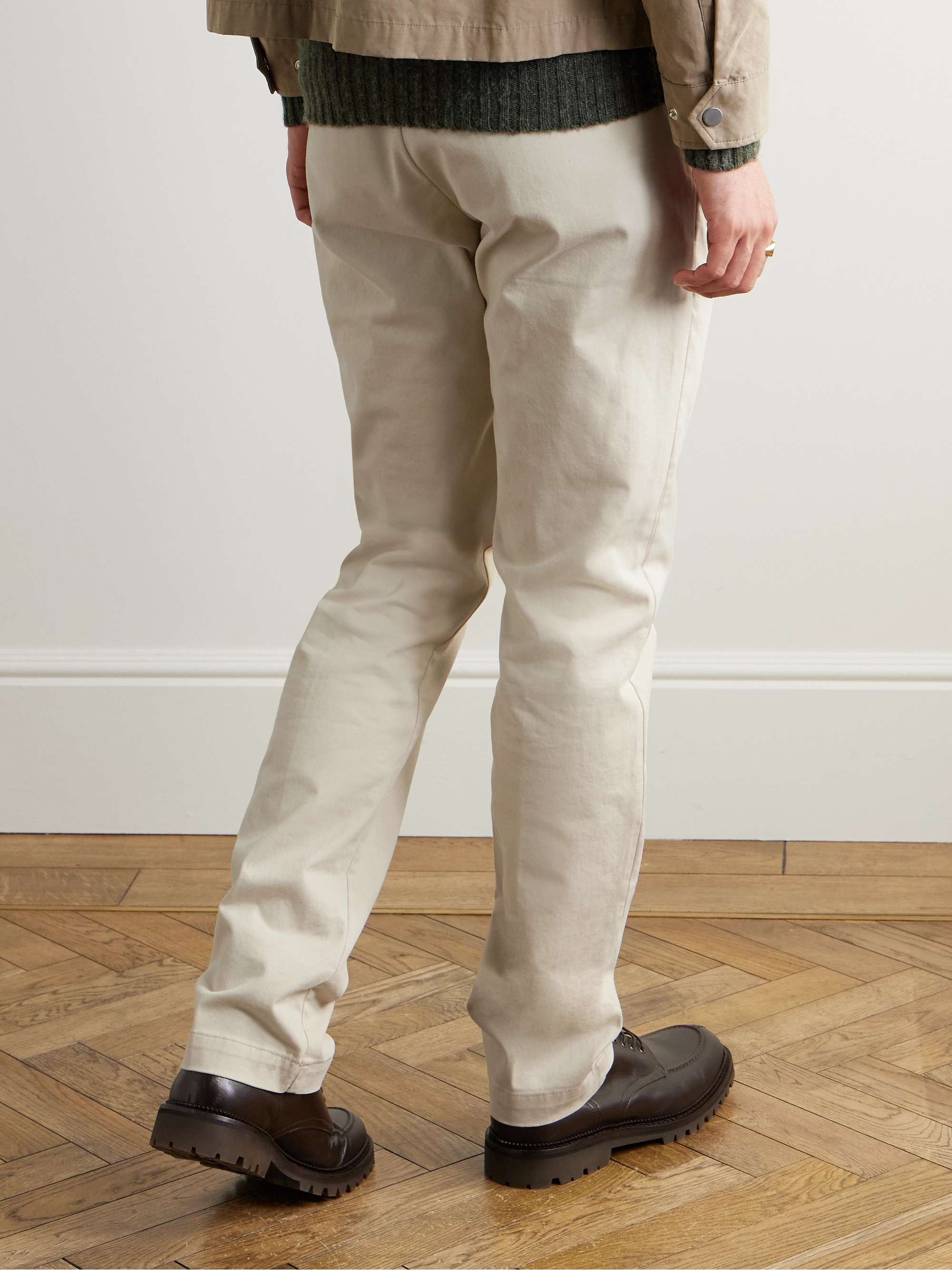 Ionio2 Straight-Leg Pleated Cotton-Blend Twill Trousers view