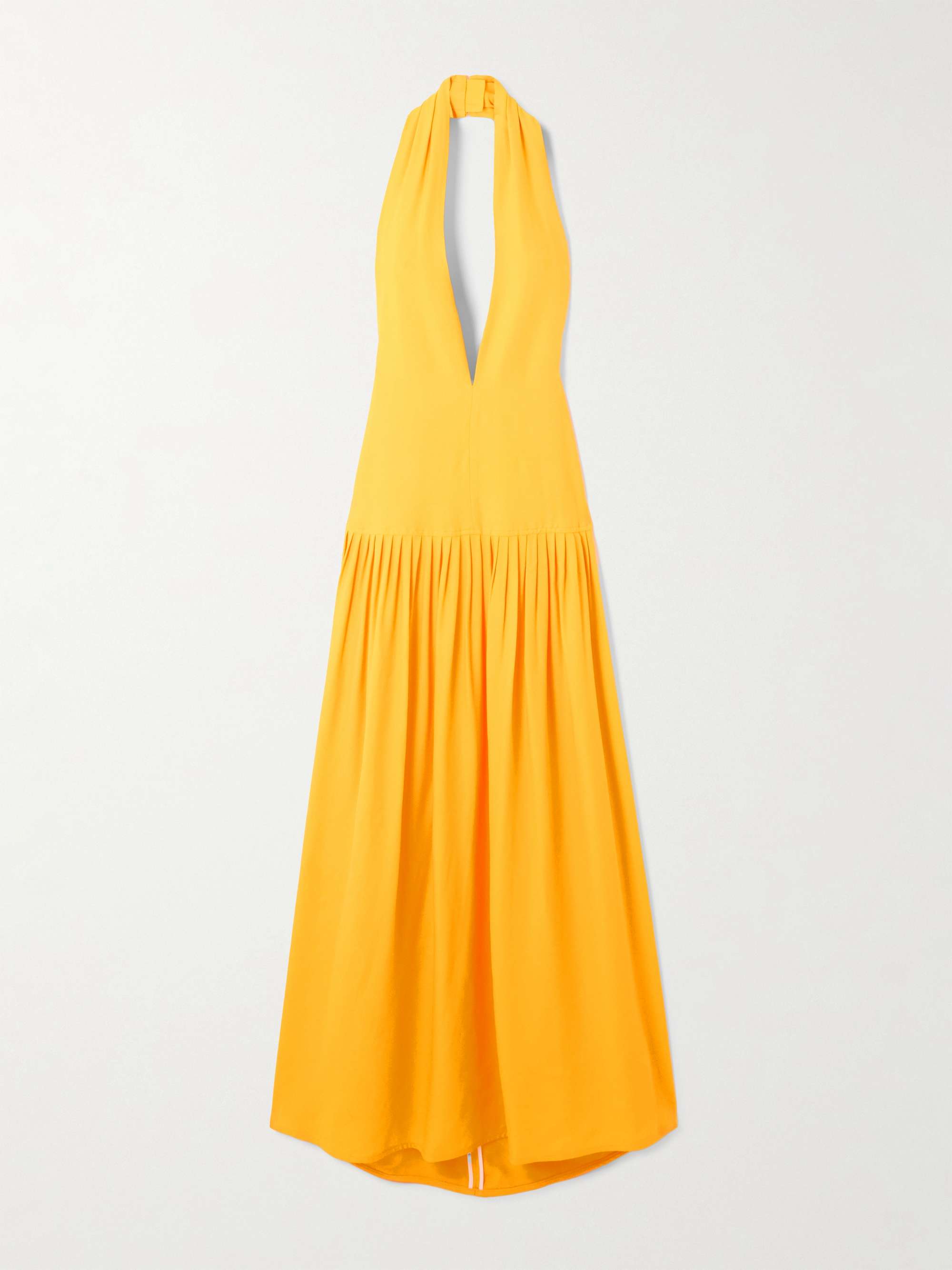 Tala pleated georgette halterneck maxi dress view