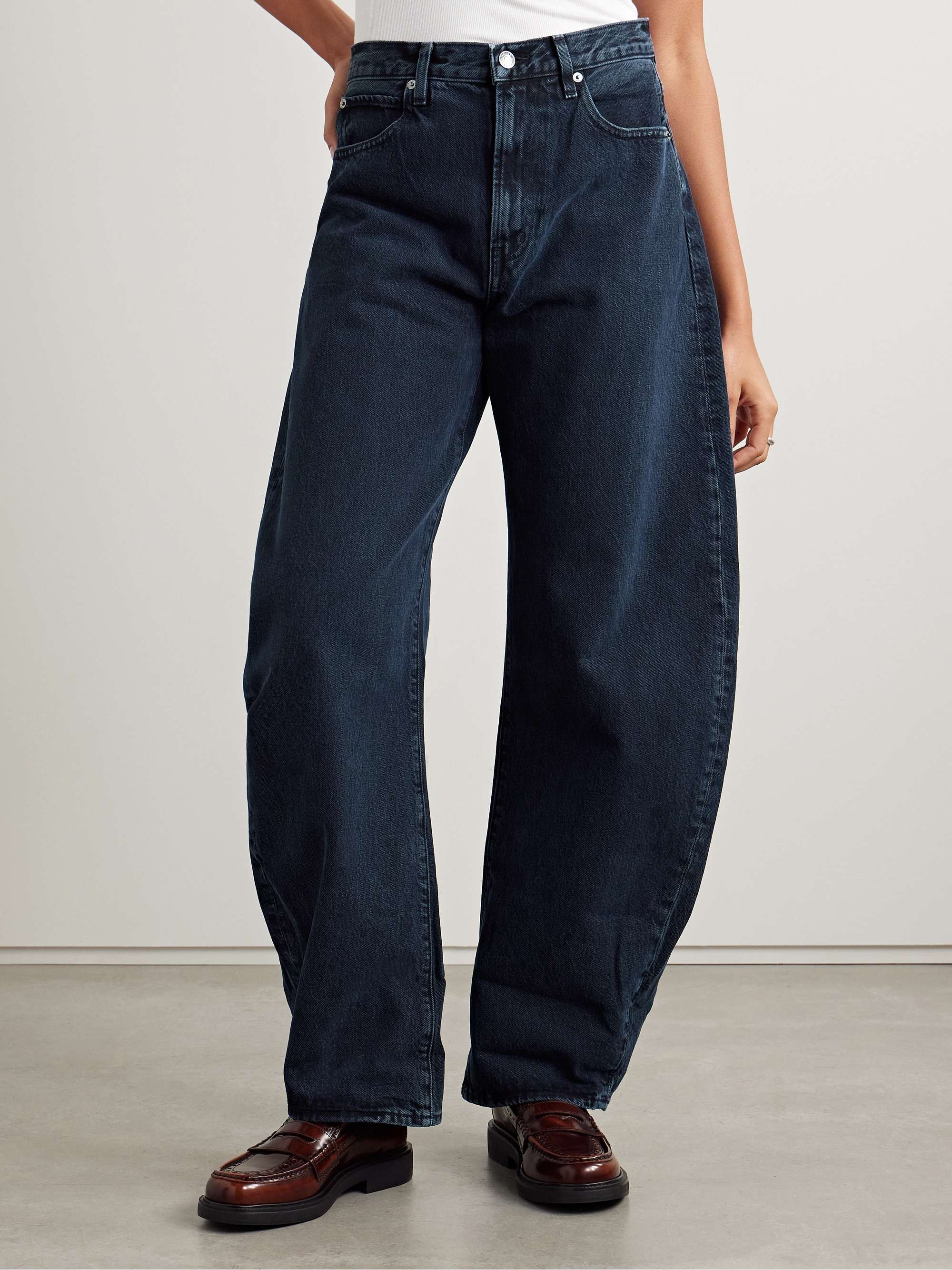 The Bubble high-rise barrel-leg jeans view