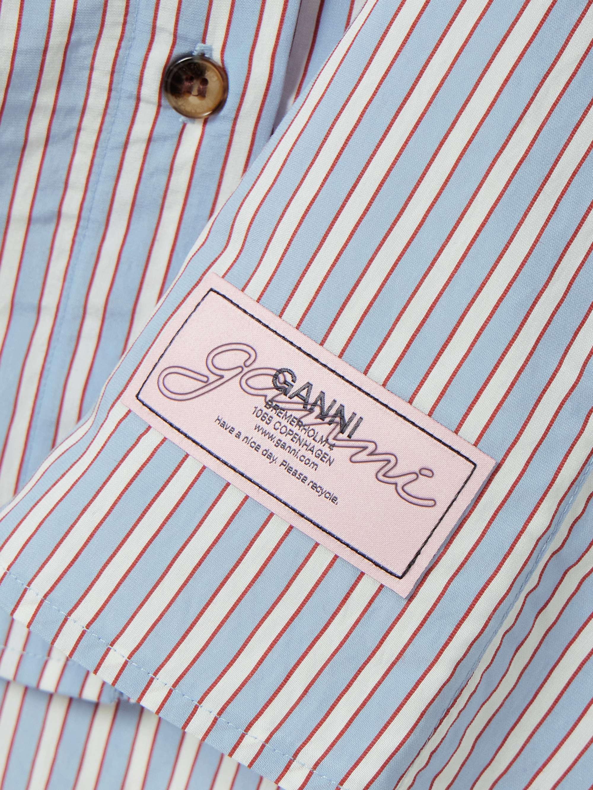 Striped poplin shirt view