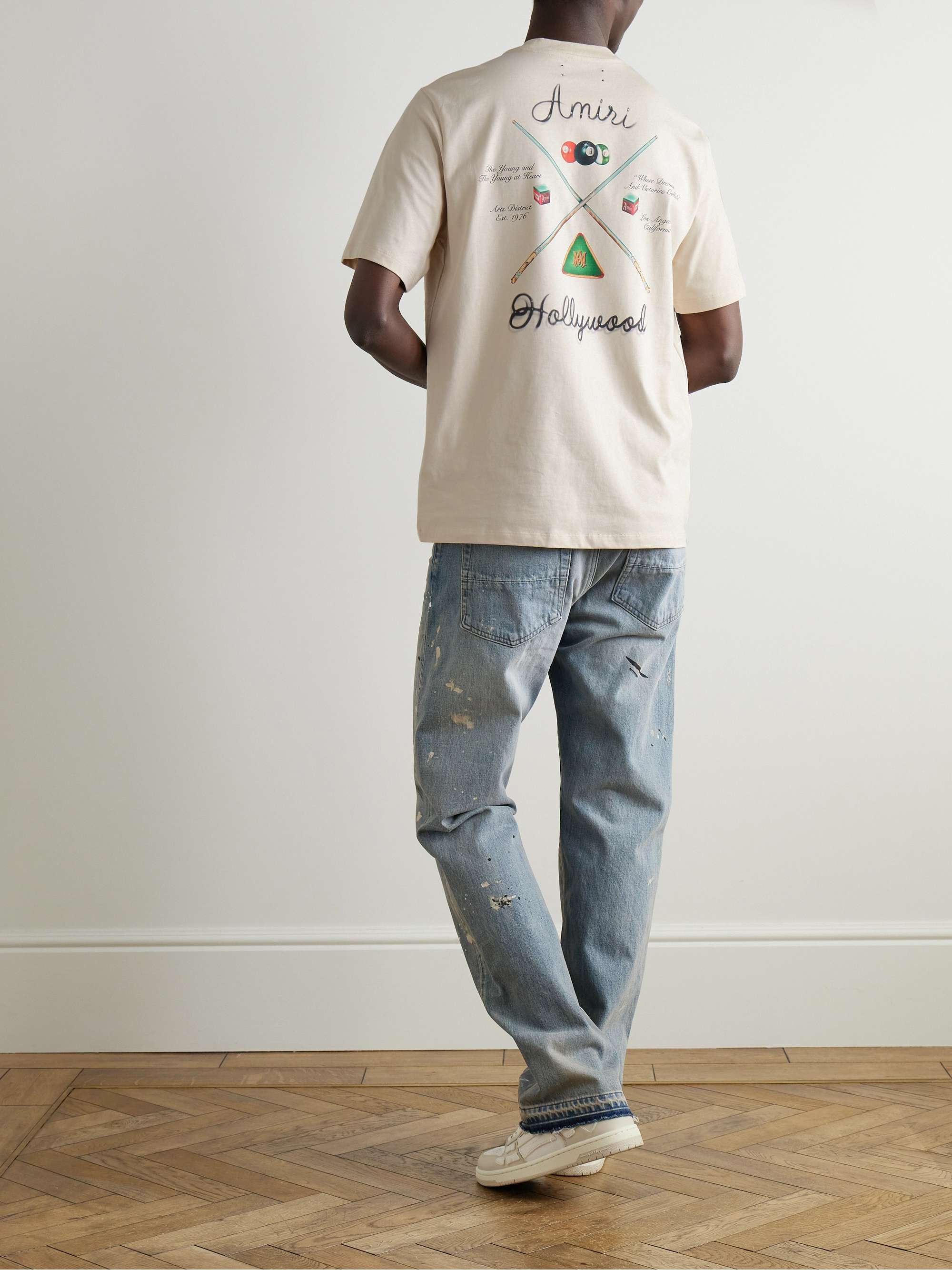 Pool Cue Logo-Print Cotton-Jersey T-Shirt view
