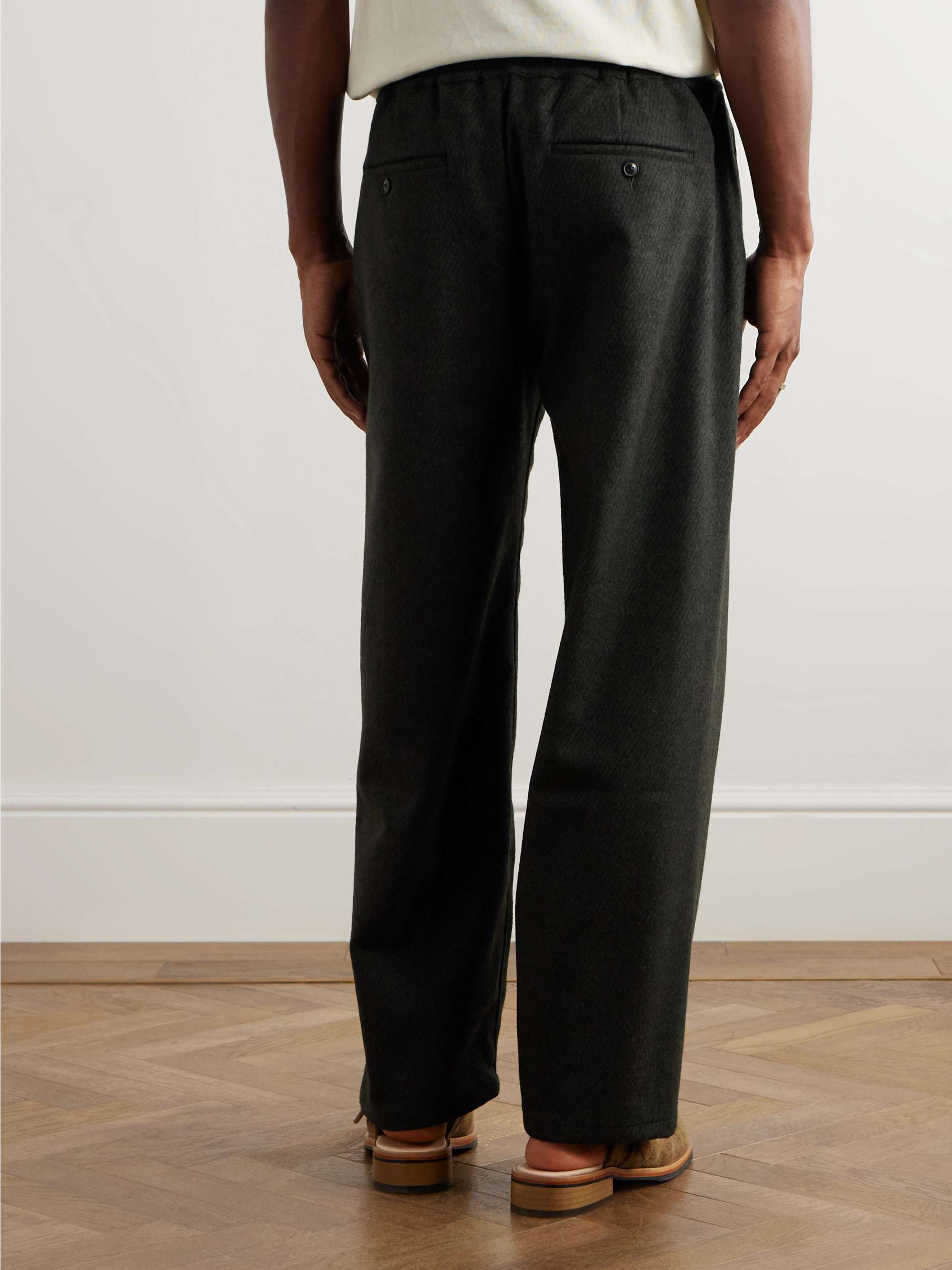 Samurai Wide-Leg Wool and Cashmere-Blend Trousers view