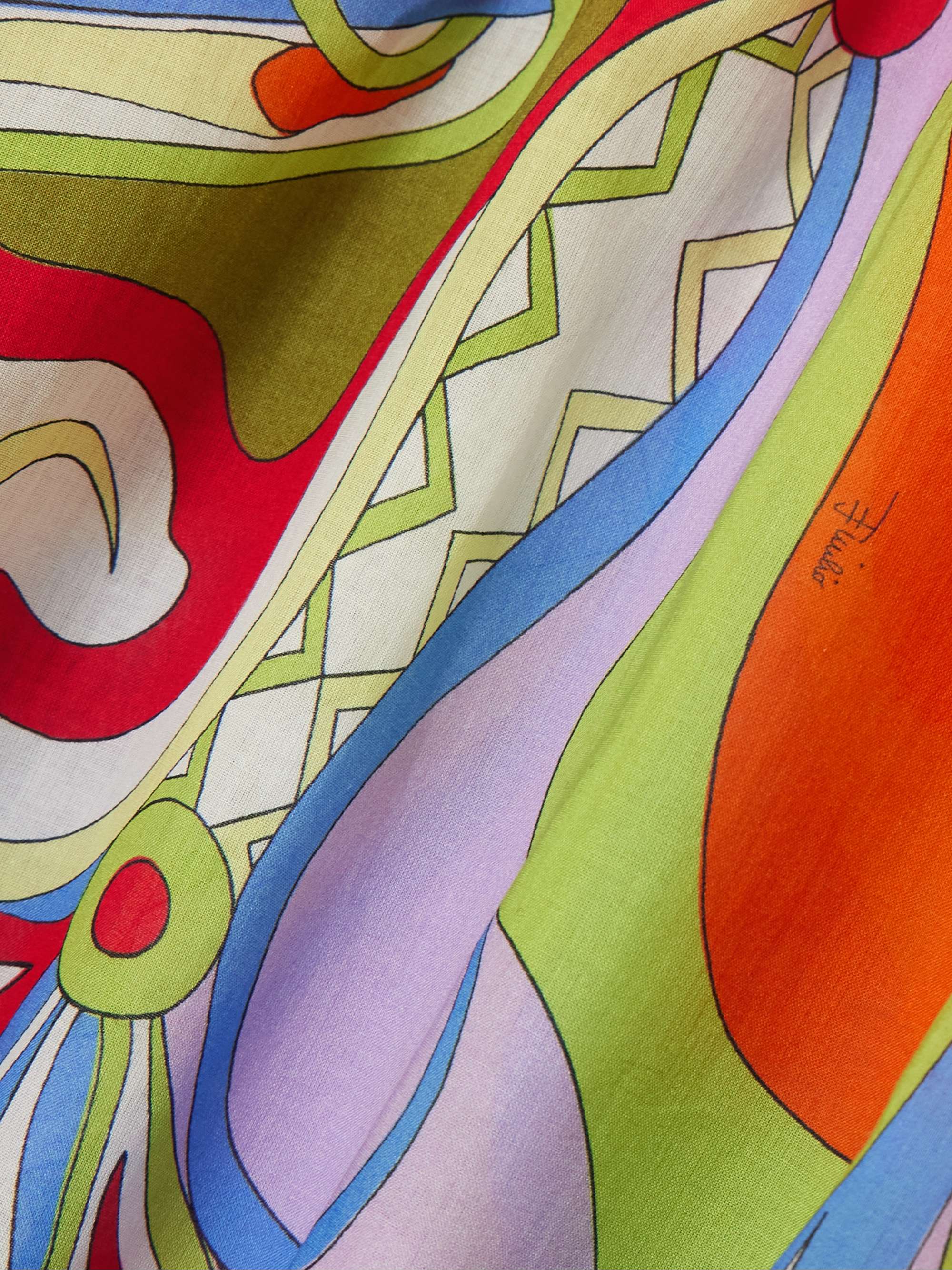 Printed cotton-voile kaftan view