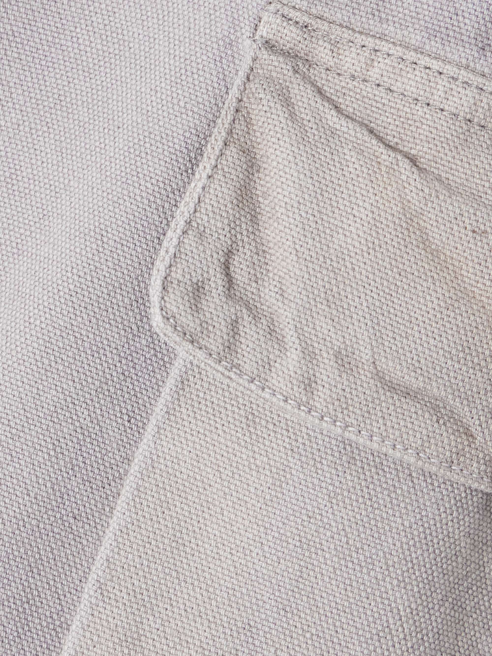 Peak cotton and hemp-blend canvas straight-leg cargo pants view
