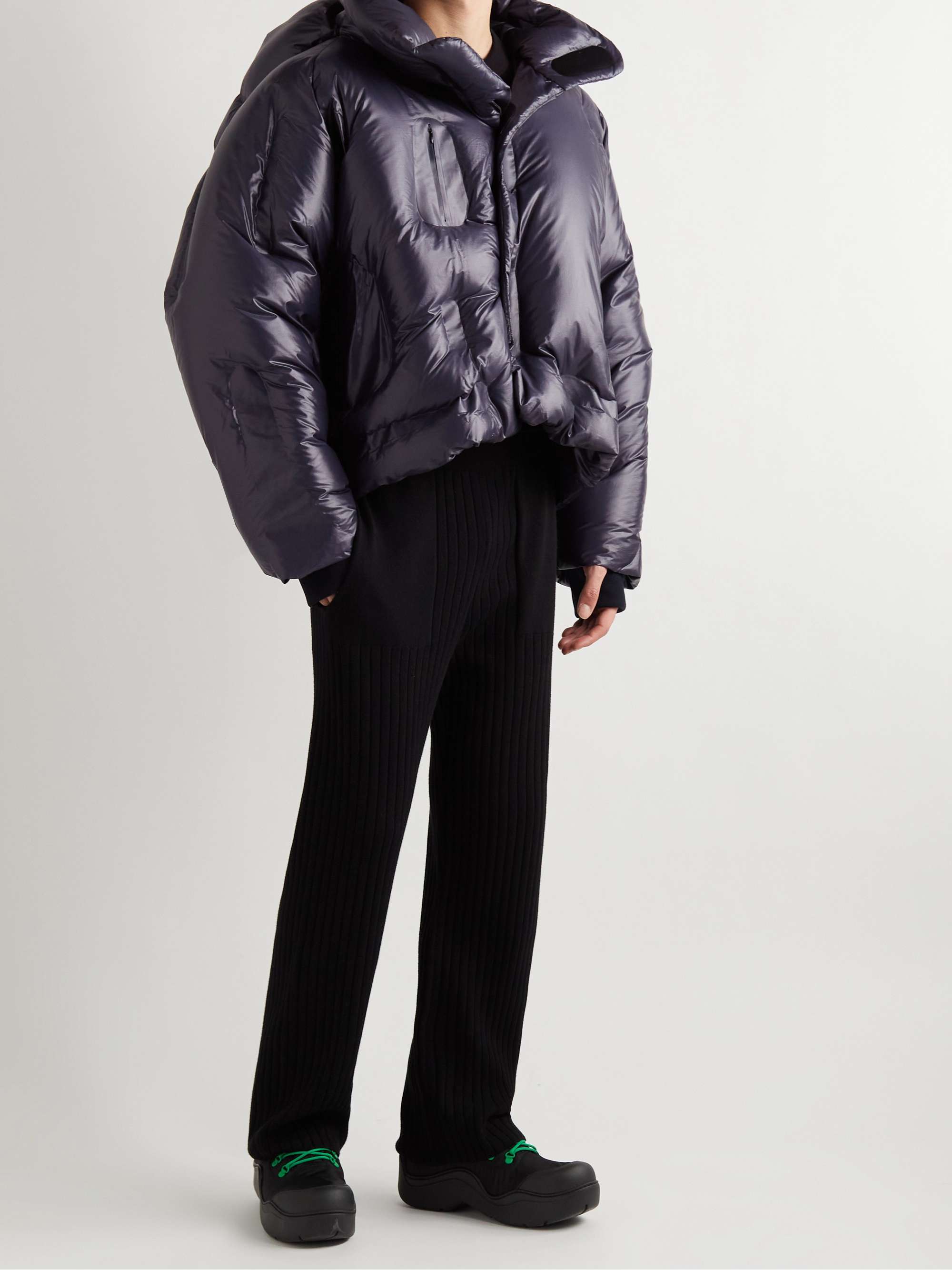 + Dingyun Zhang Klolk Logo-Appliquéd Quilted Shell Hooded Down Jacket view
