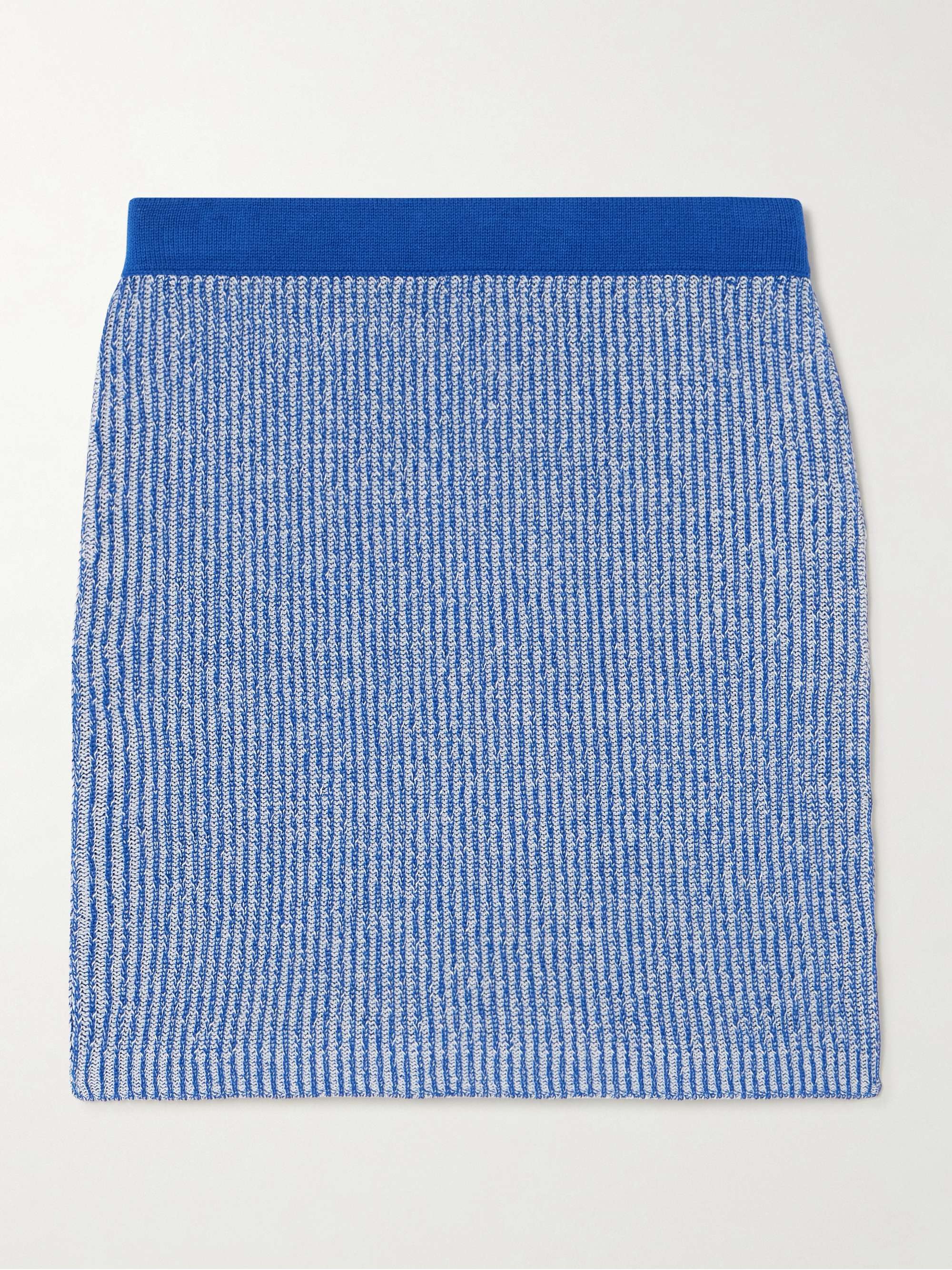 Dual ribbed cotton mini skirt view