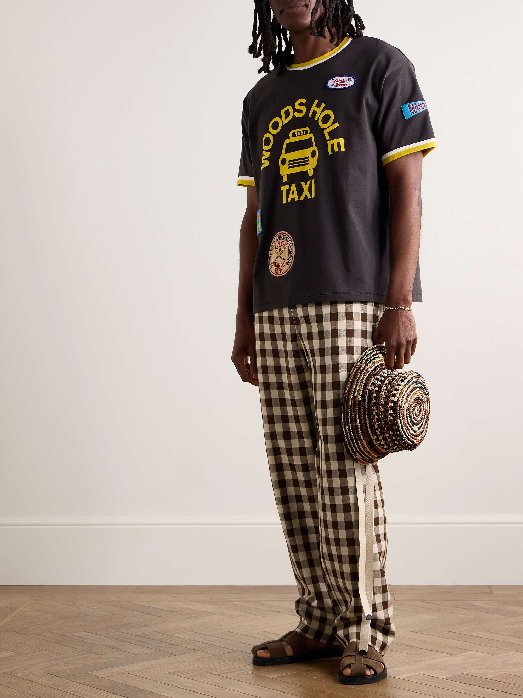 Gilbert Straight-Leg Checked Woven Trousers view