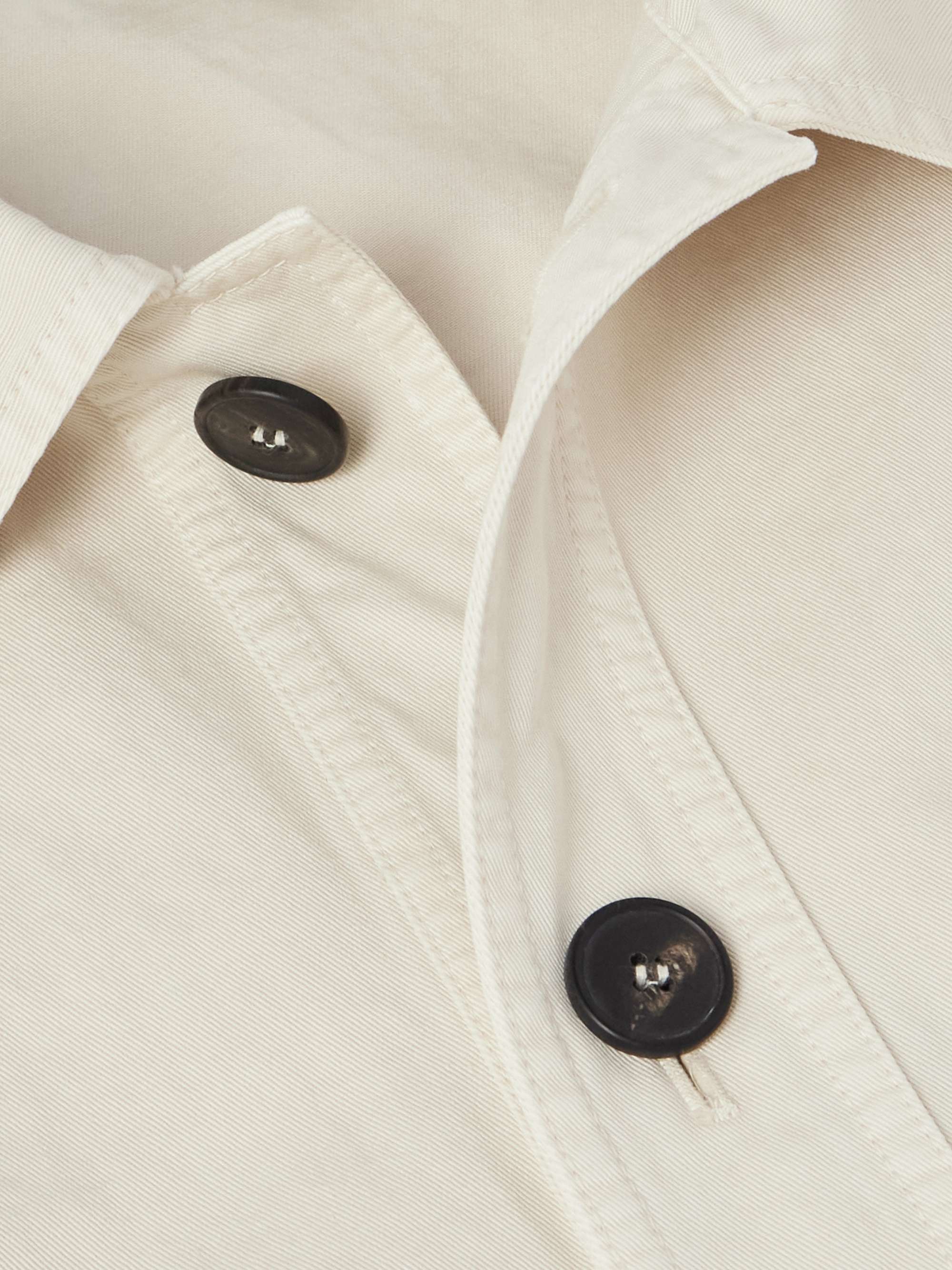 Logo-Embroidered Cotton-Twill Overshirt view
