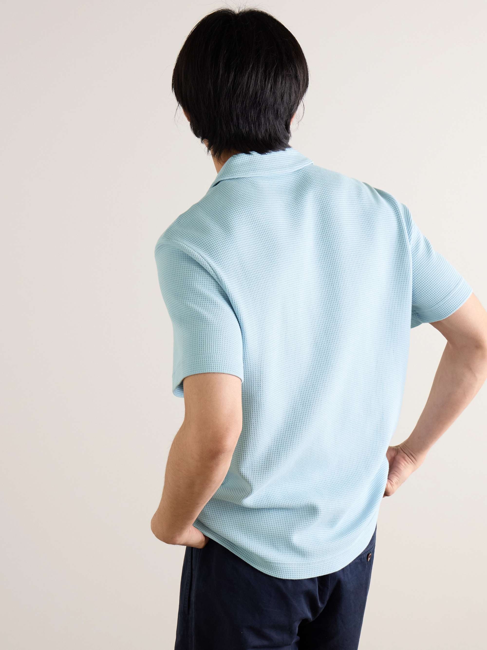 Waffle-Knit Cotton Shirt view