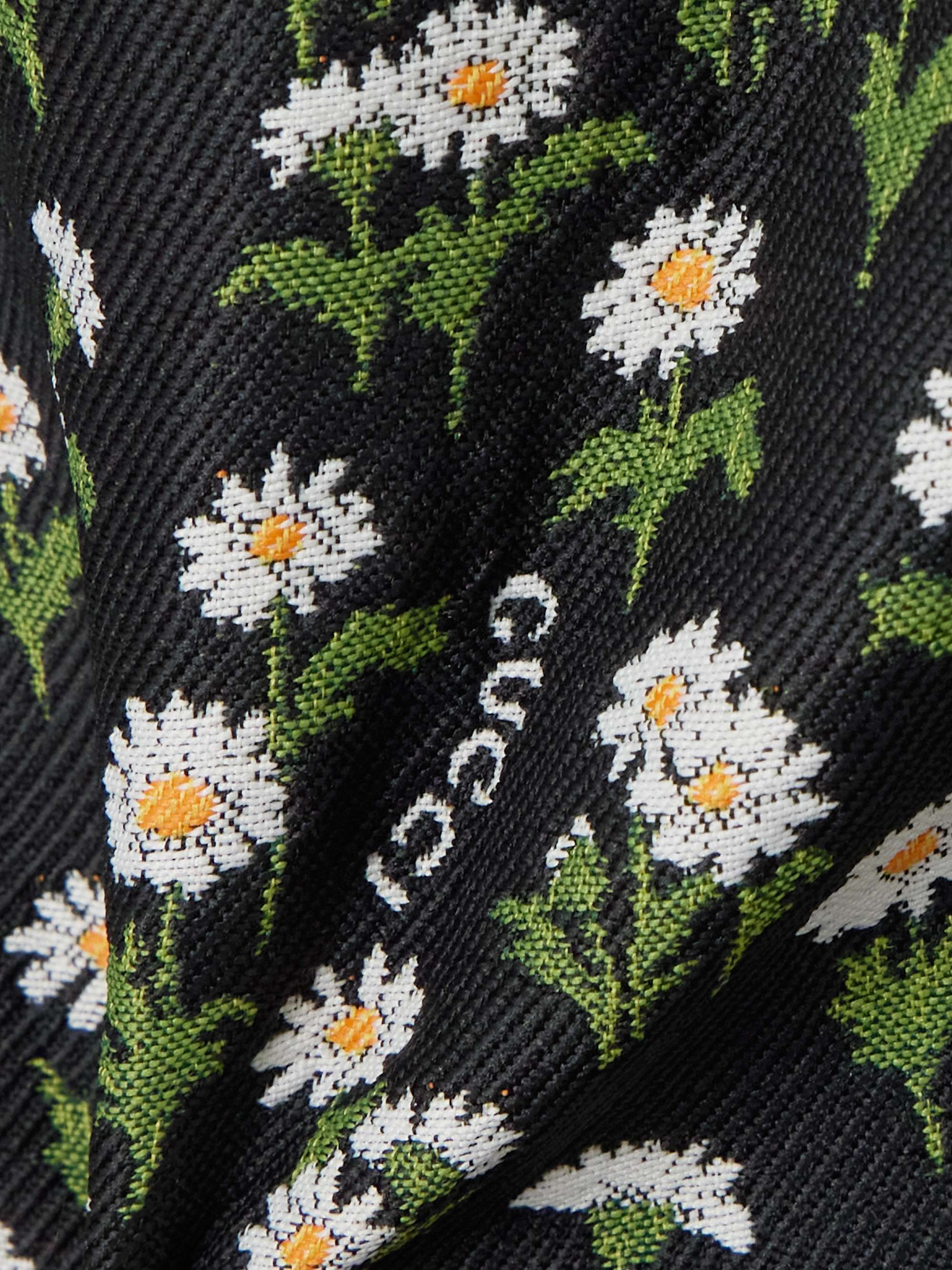 Floral jacquard-knit maxi skirt view