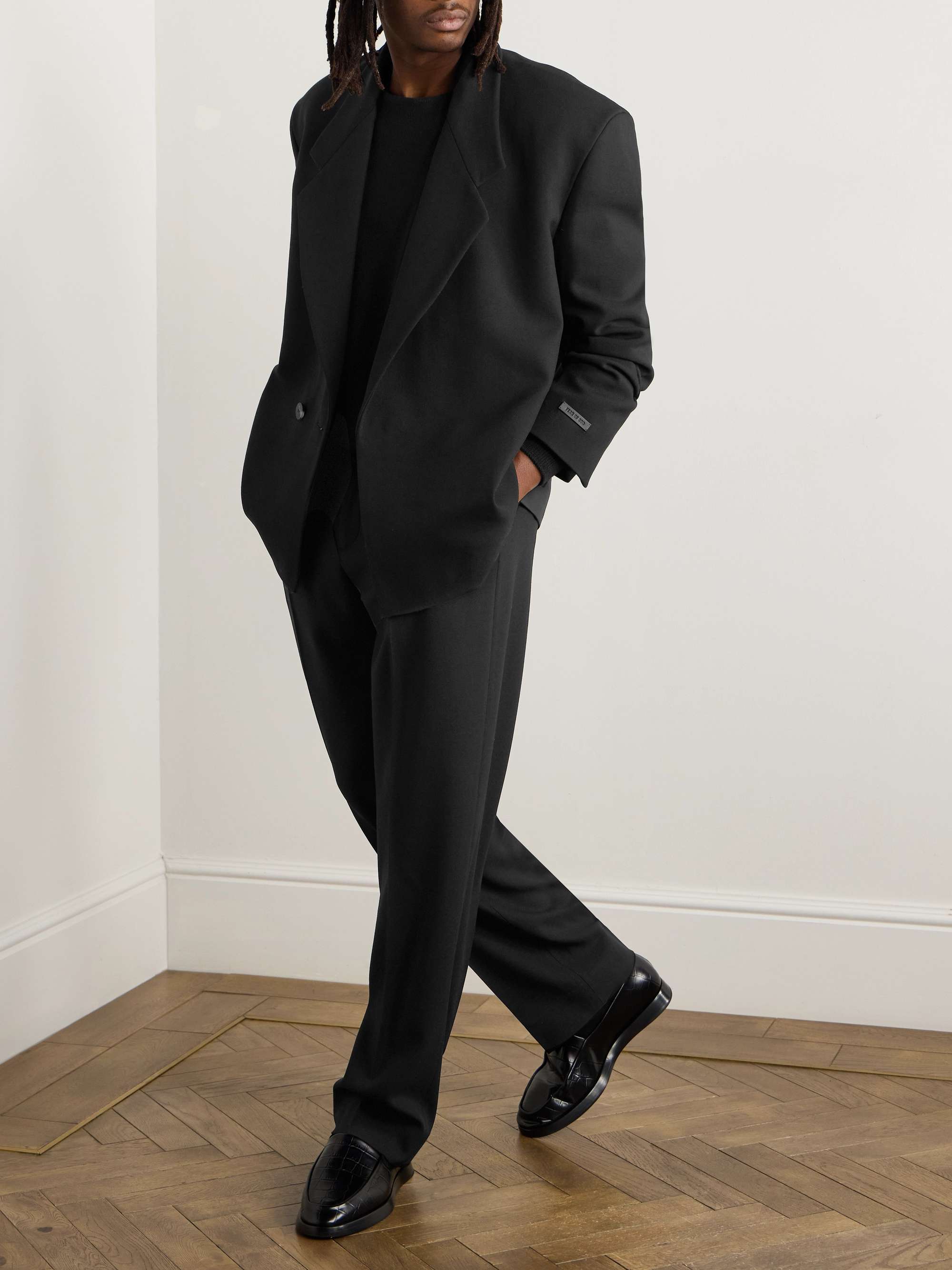 Eternal Wide-Leg Pleated Wool Trousers view