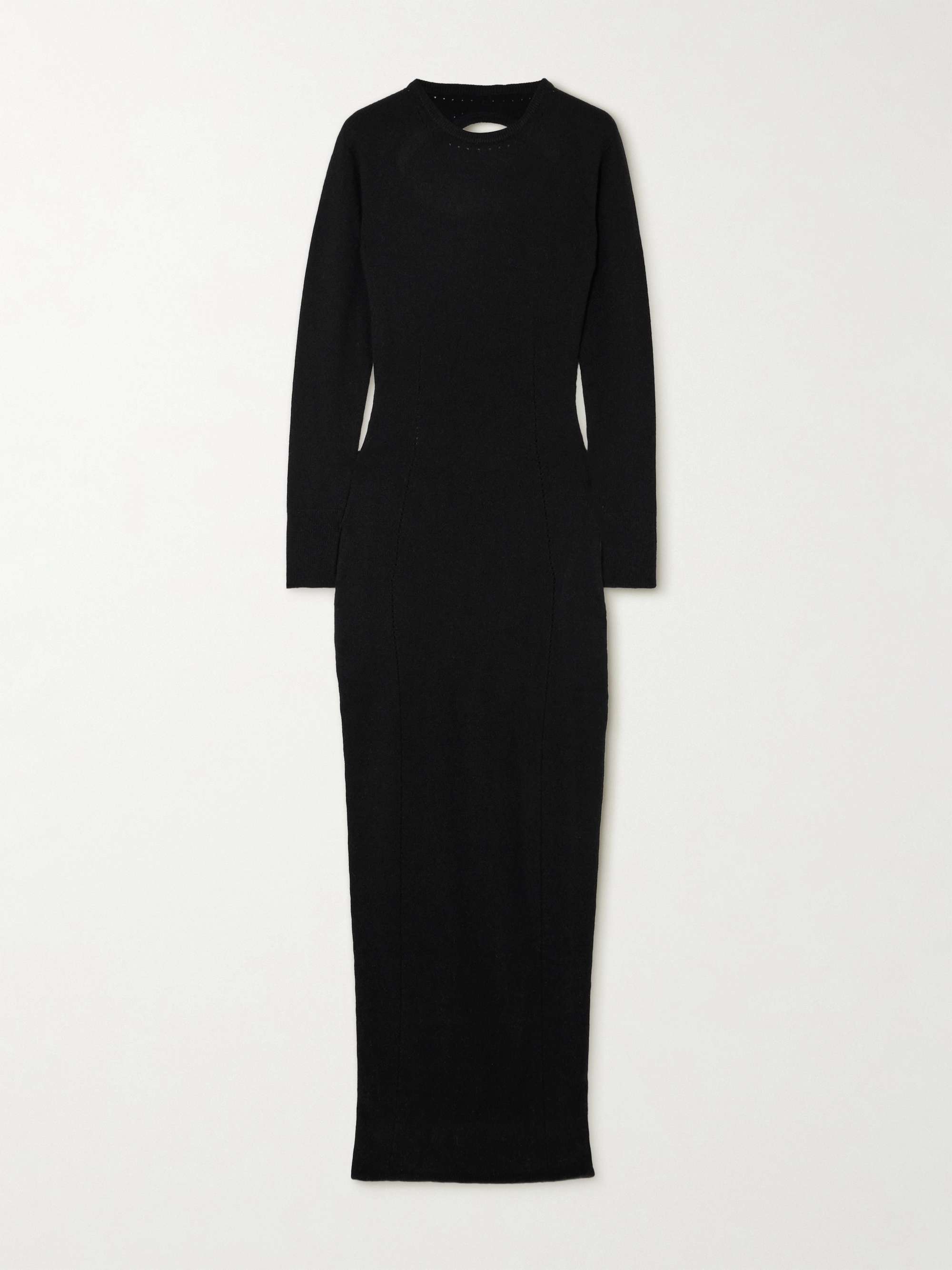 Embellished open-back cashmere maxi dress view