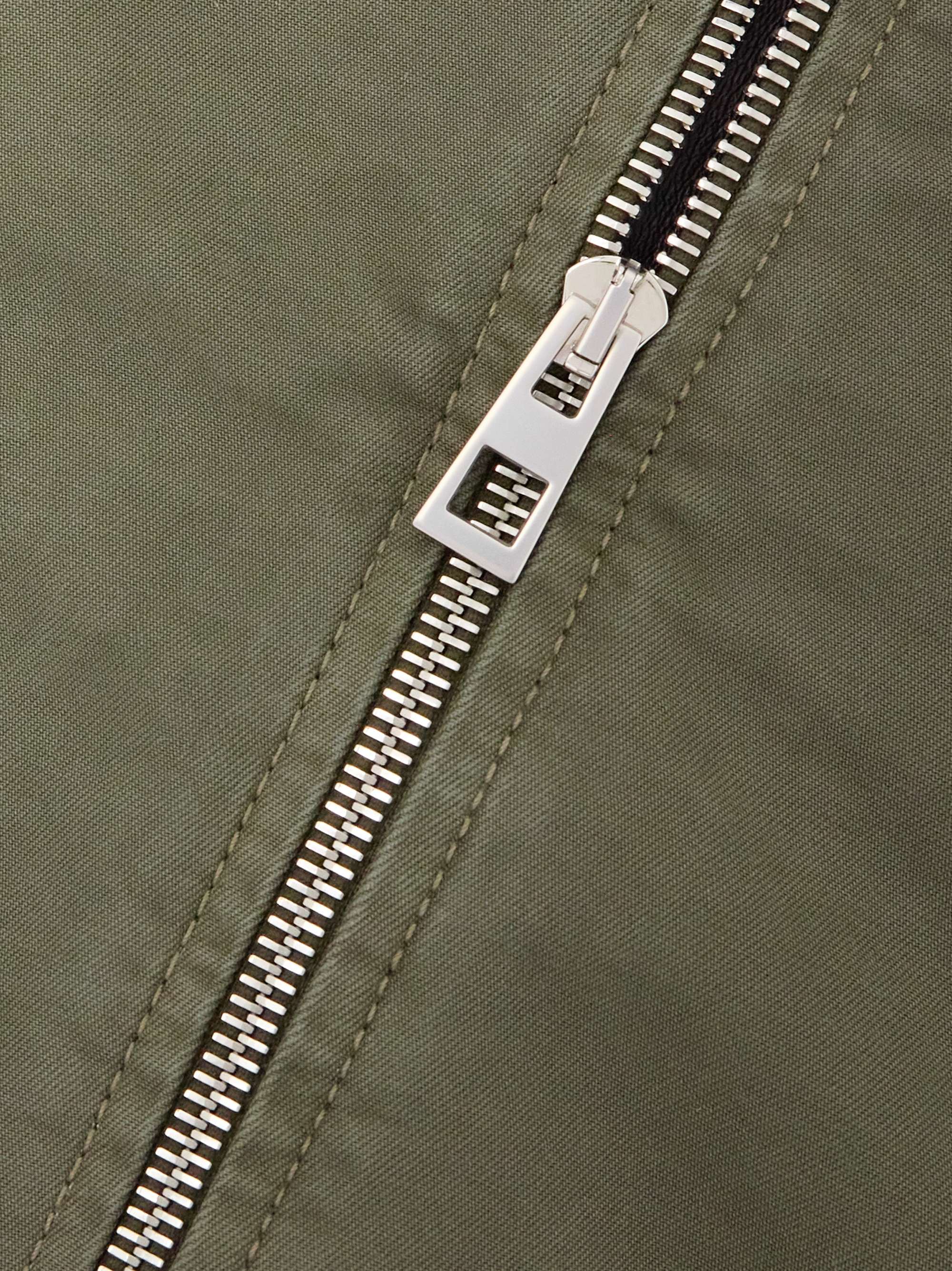 Shearling-trimmed cotton-drill jacket view