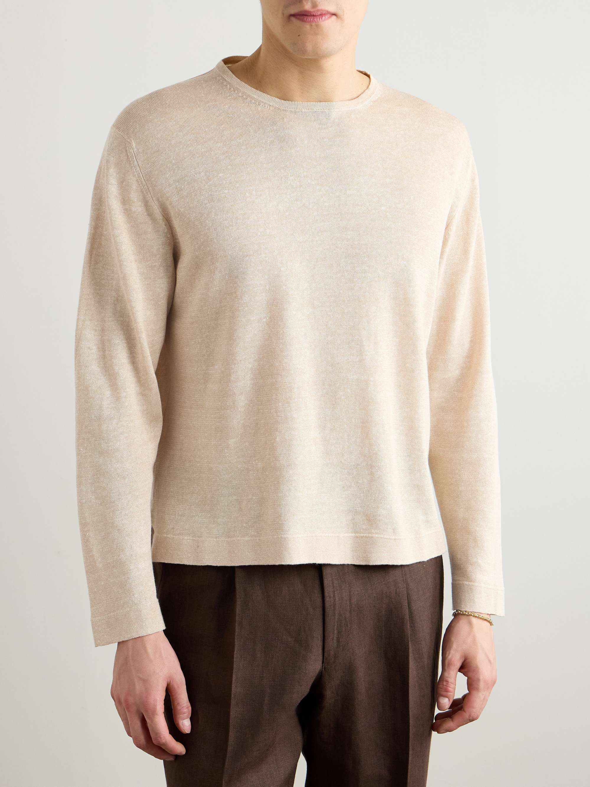 Linen and Cotton-Blend Sweater view