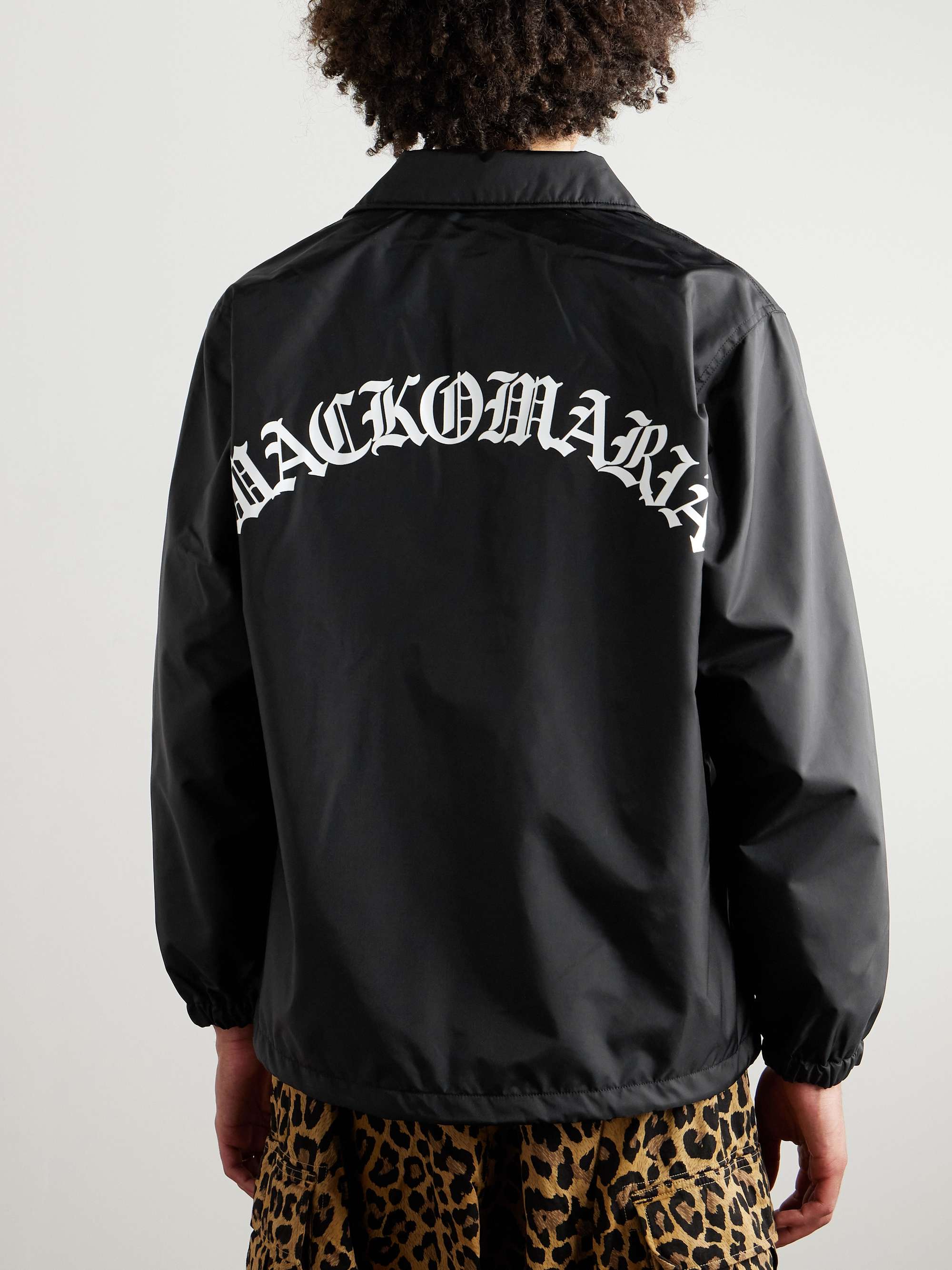 Logo-Print Nylon Coach Jacket view