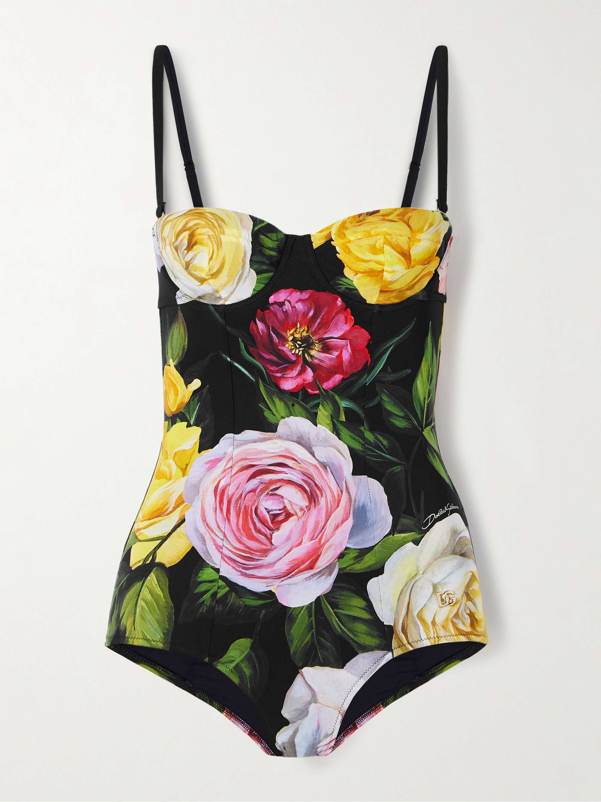 Cutout floral-print underwired swimsuit view