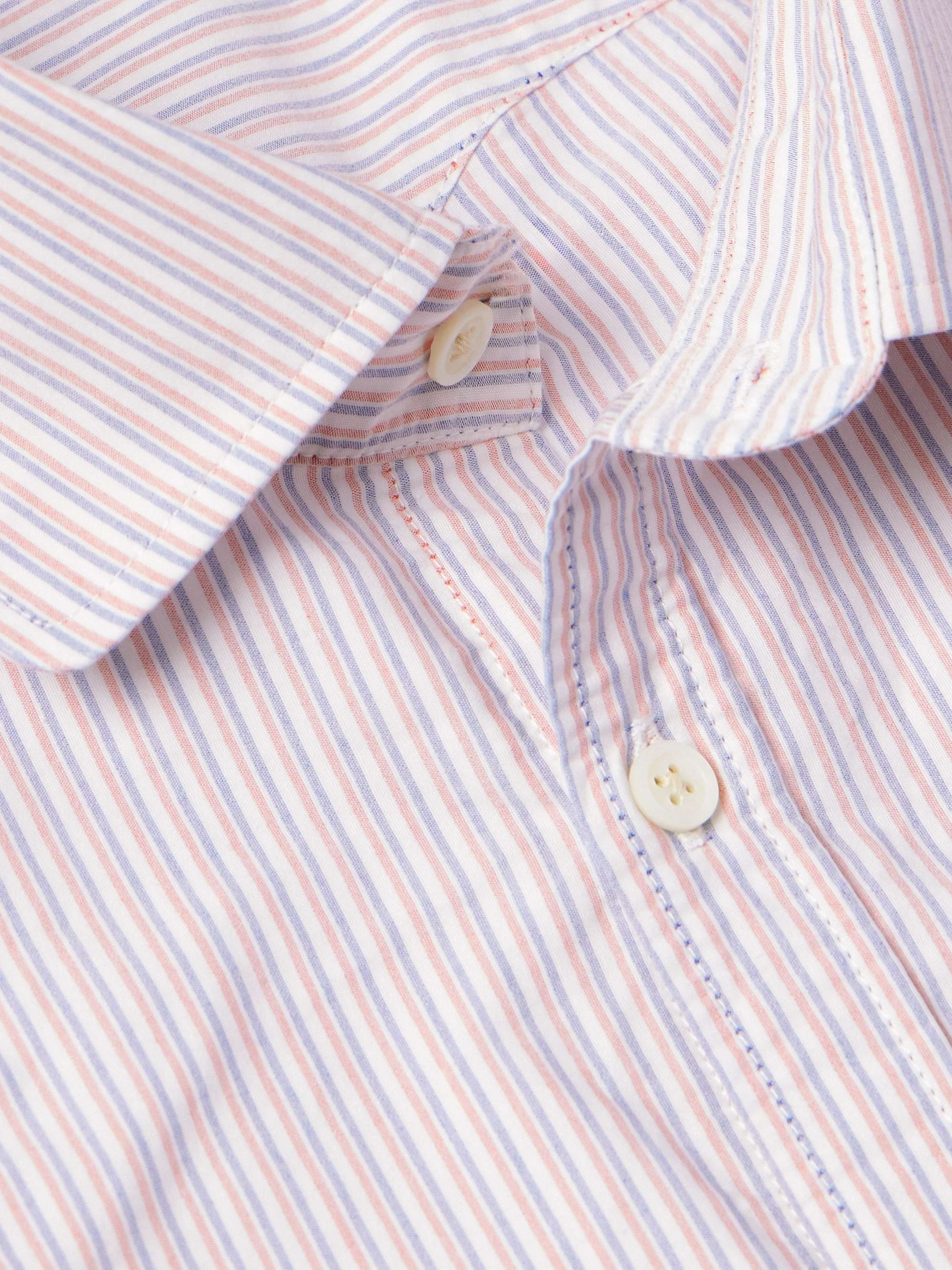 Cutaway-Collar Striped Cotton-Poplin Shirt view