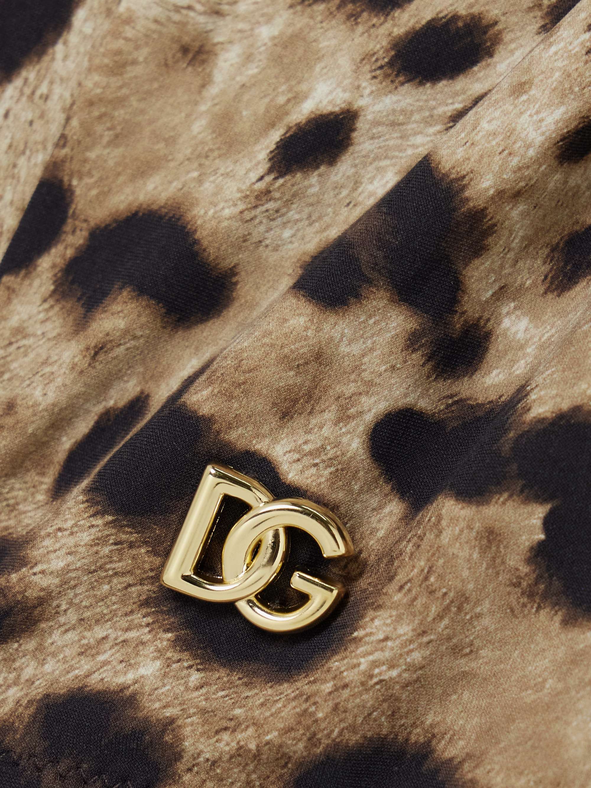 Embellished leopard-print underwired swimsuit view