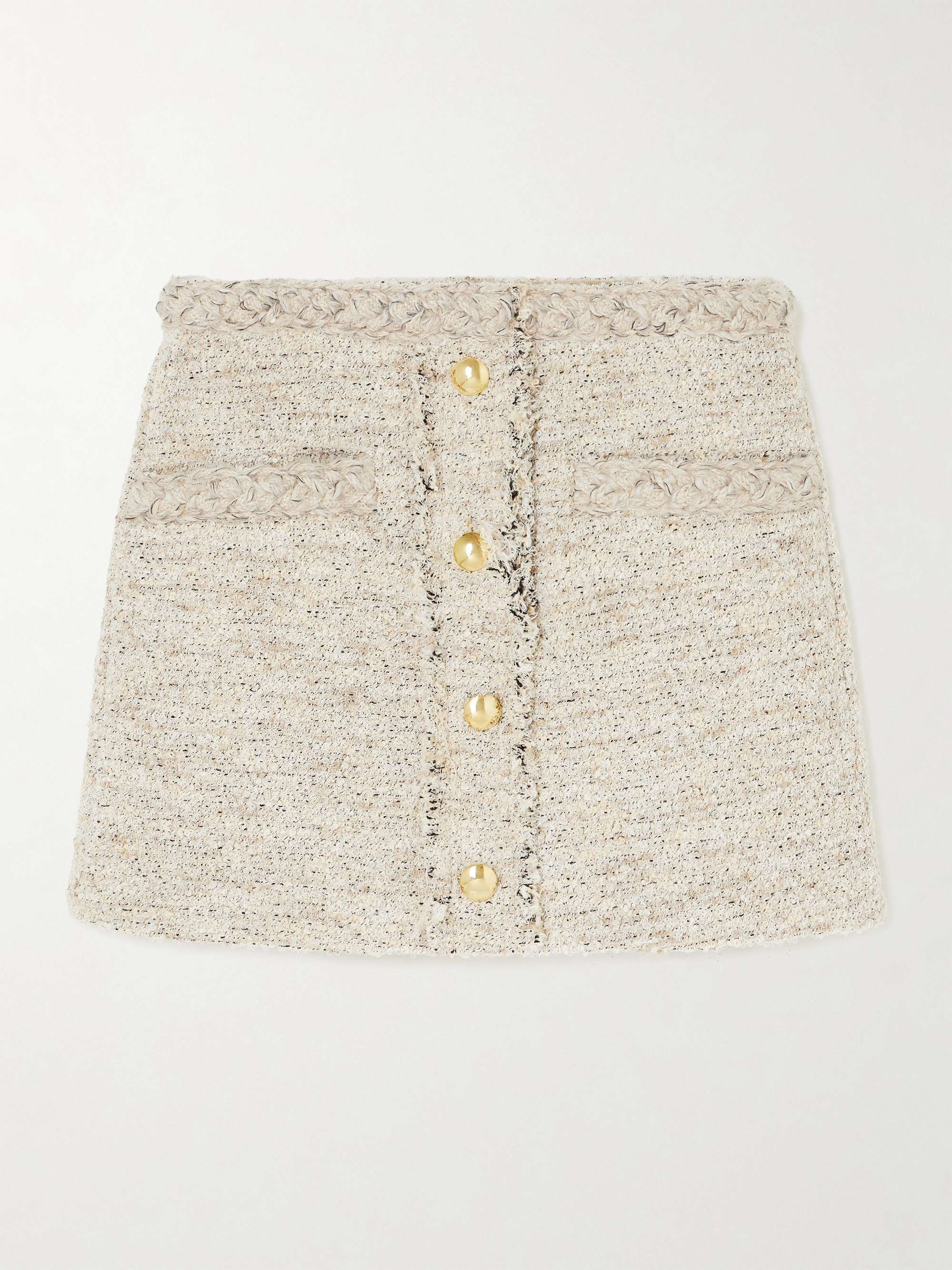 Gleny braided tweed mini skirt view