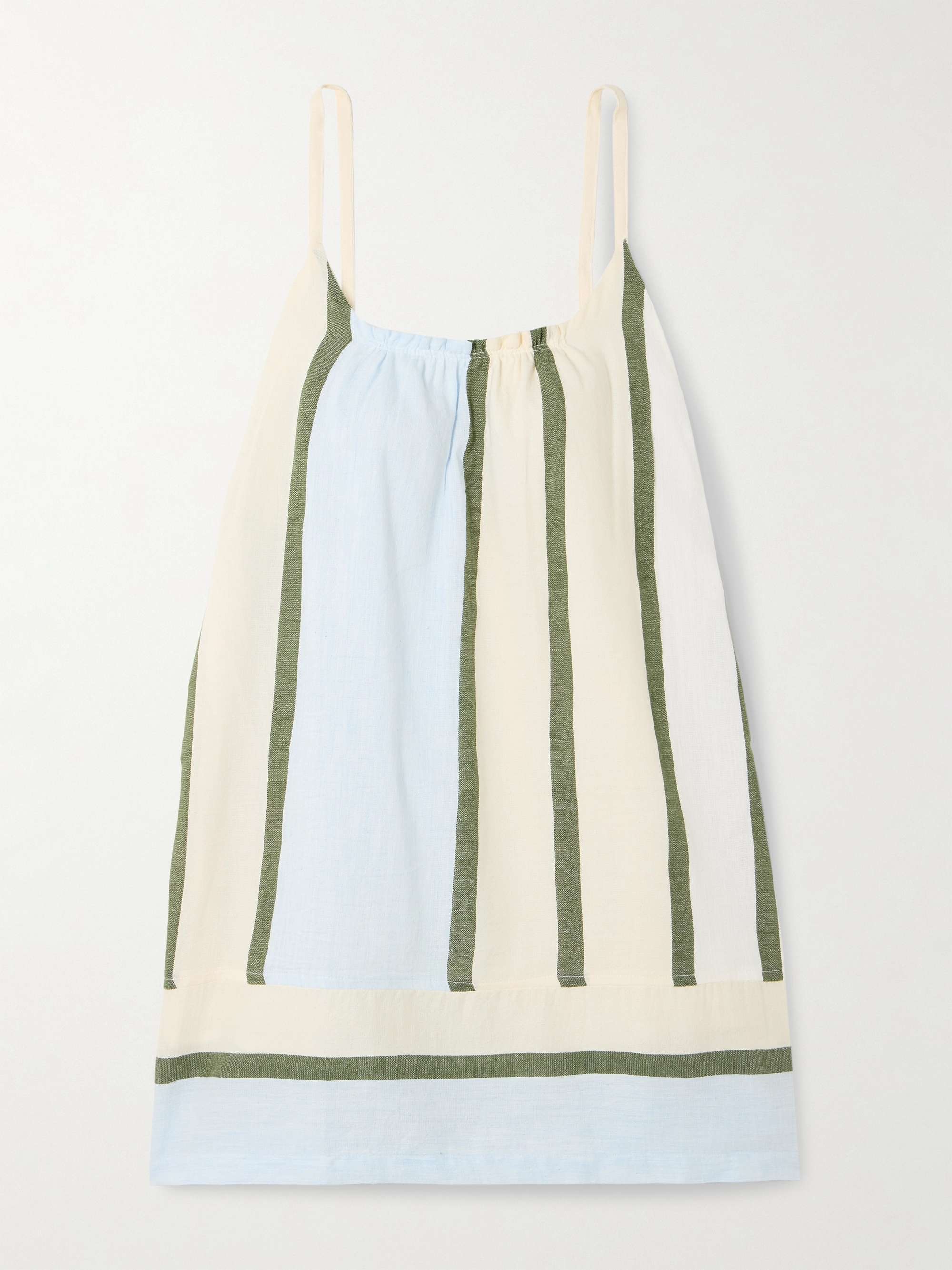 Zina striped cotton-blend mini dress view
