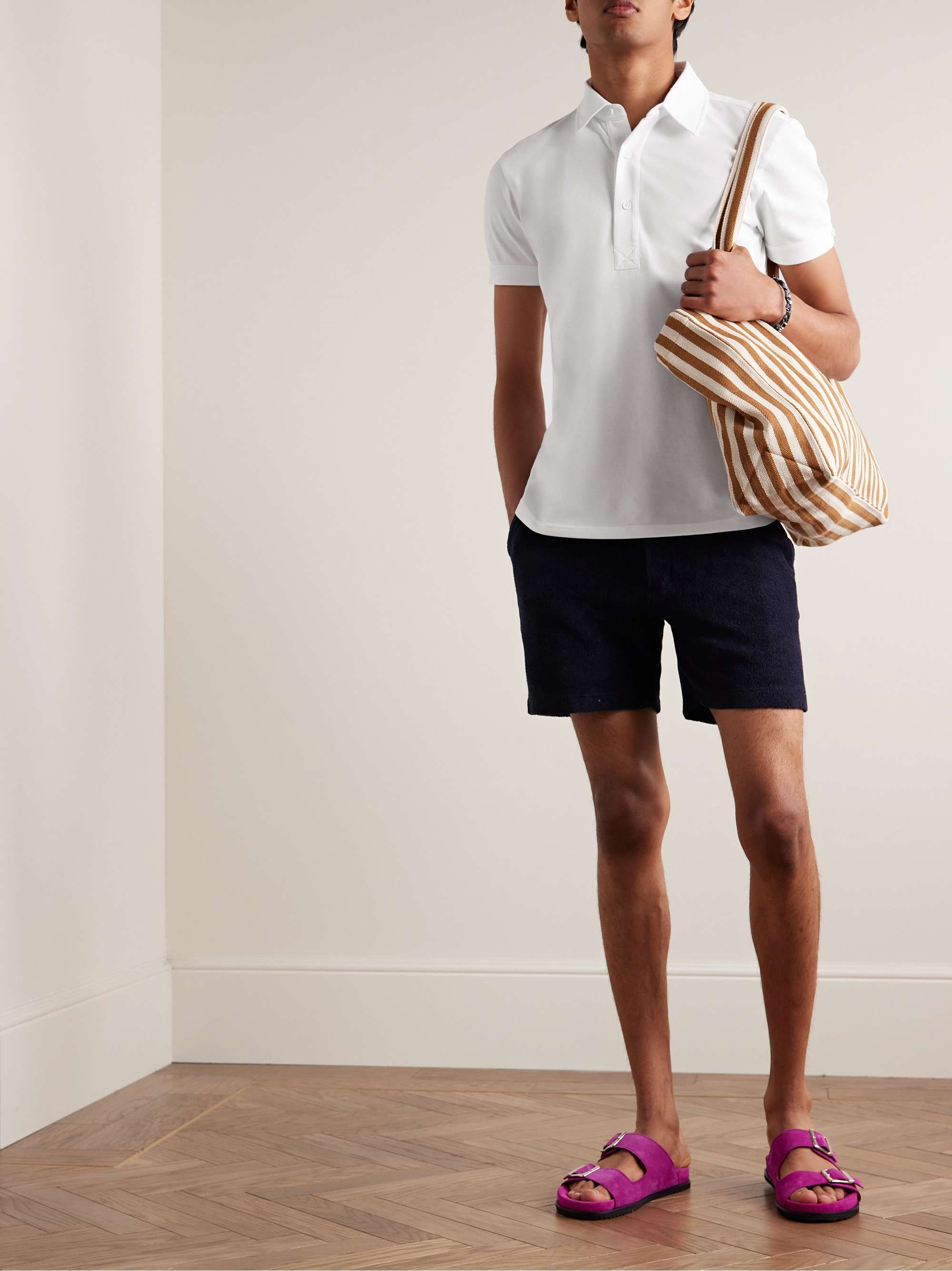 Sebastian Slim-Fit Cotton-Piqué Polo Shirt view