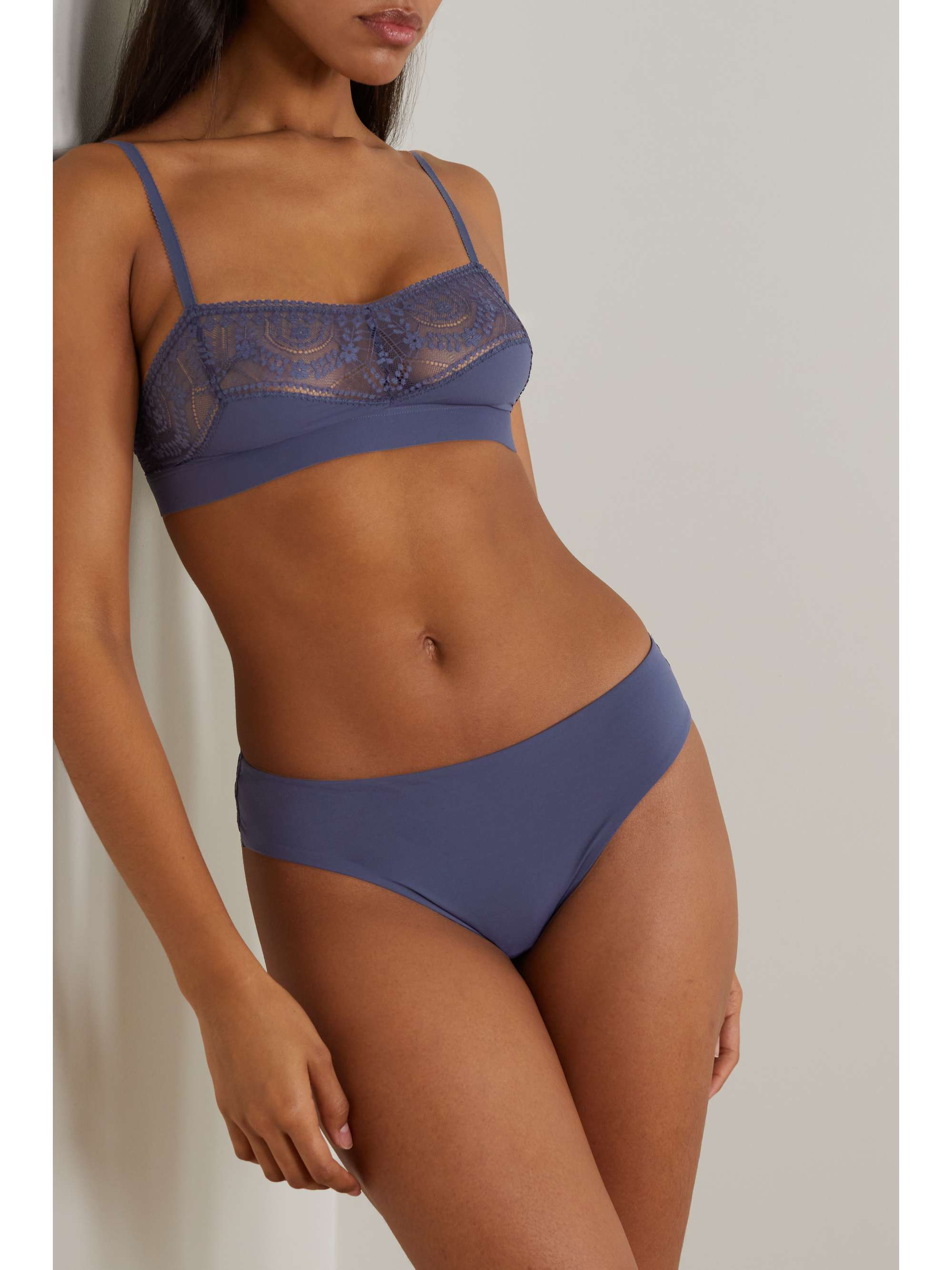 Néroli Cèdre stretch-jersey and lace soft-cup bra view