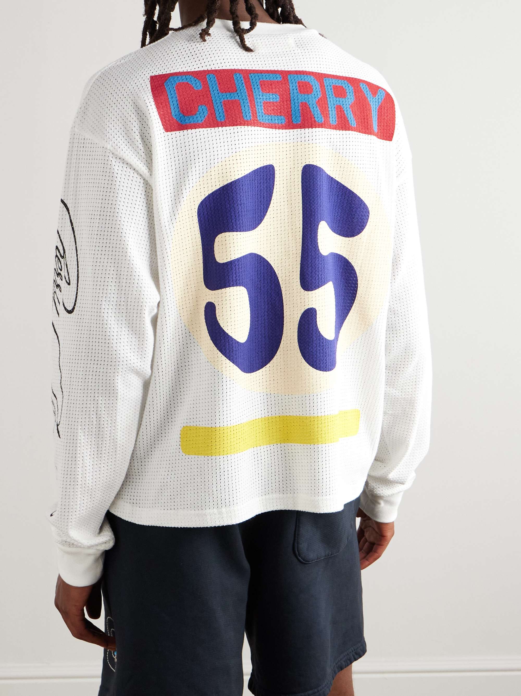 Printed Cotton-Mesh T-Shirt view