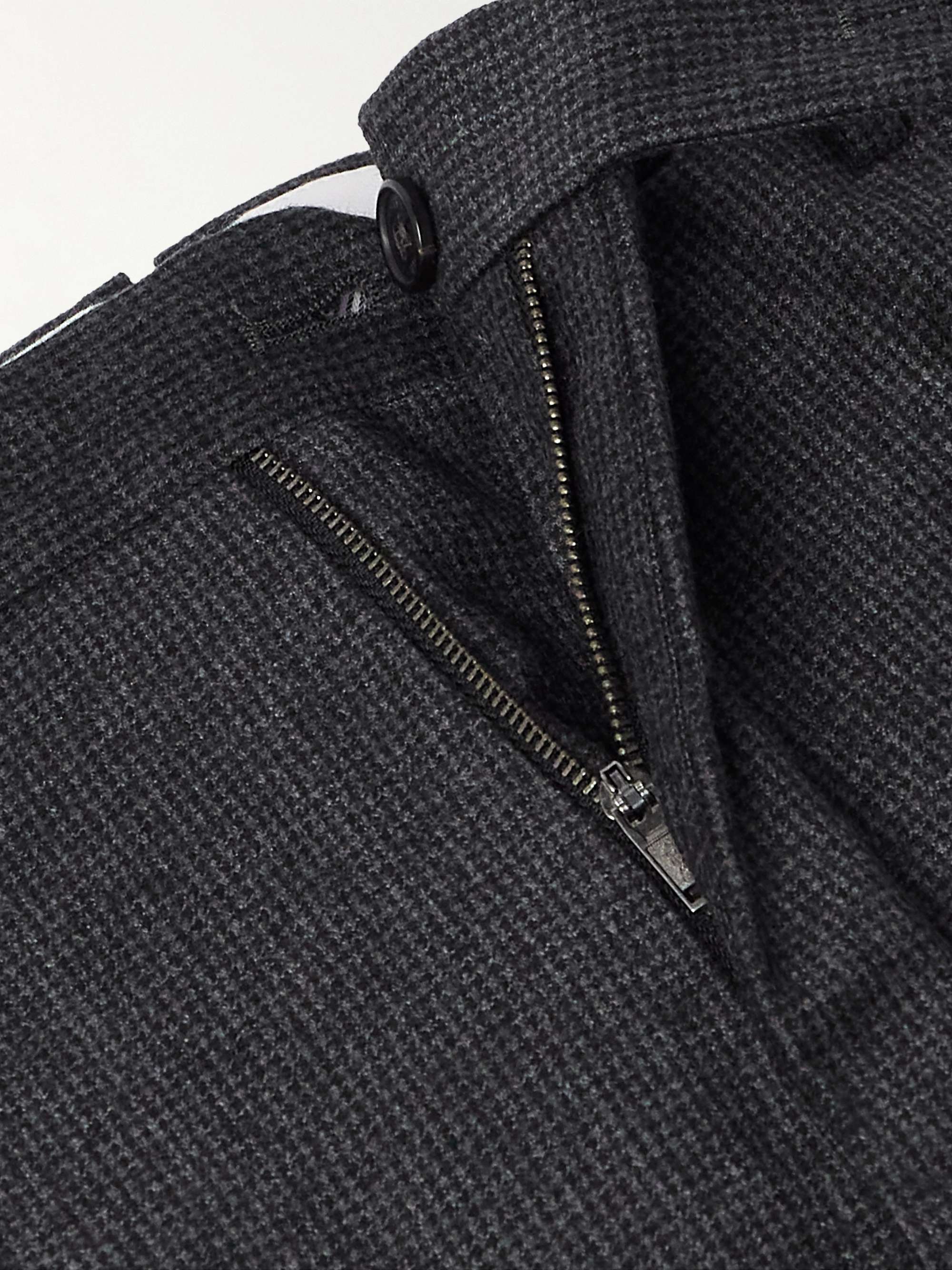 Venezia 1951 Slim-Fit Pleated Checked Wool Trousers view