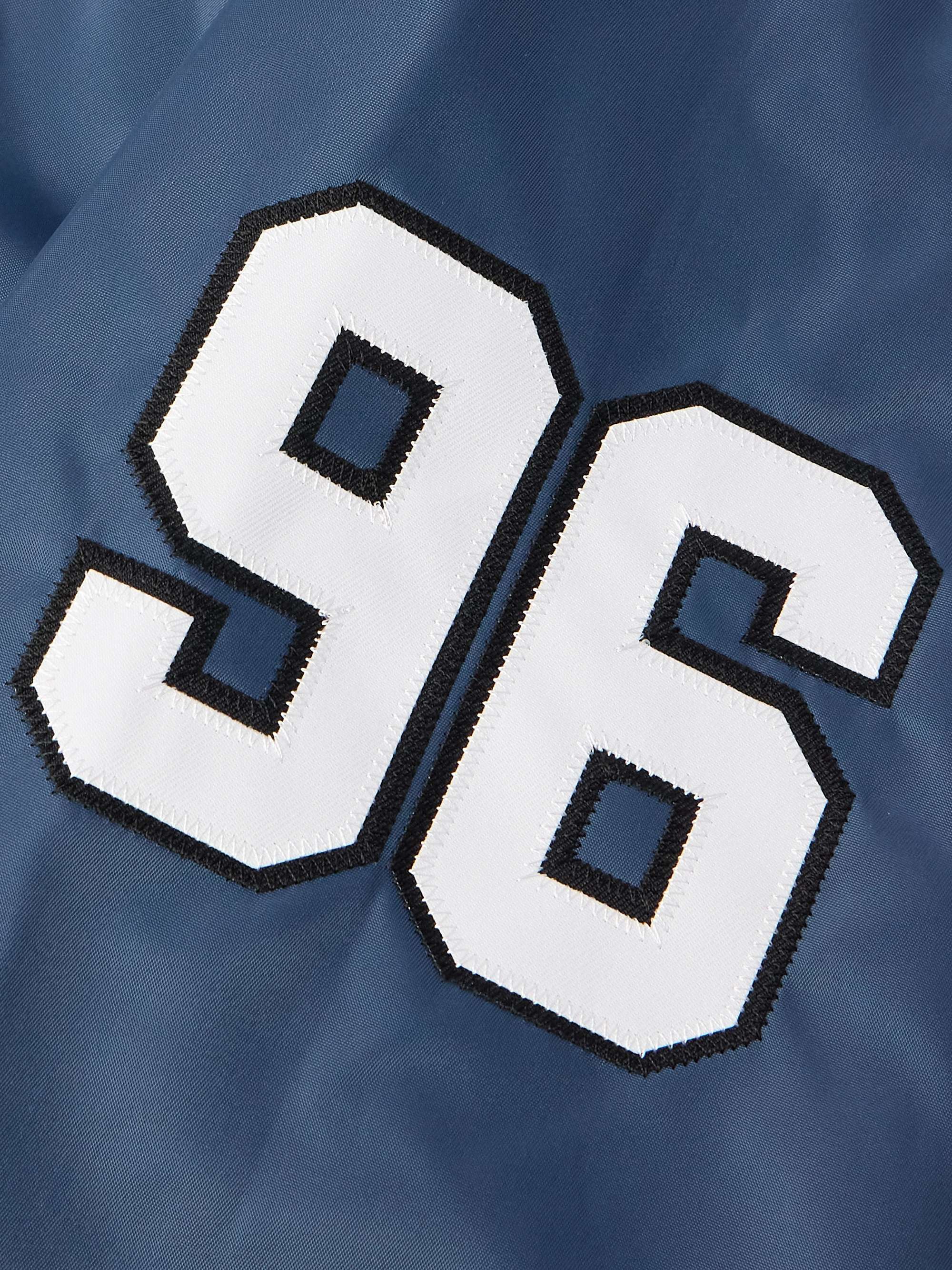 Team Logo-Appliquéd Padded Nylon-Twill Bomber Jacket view