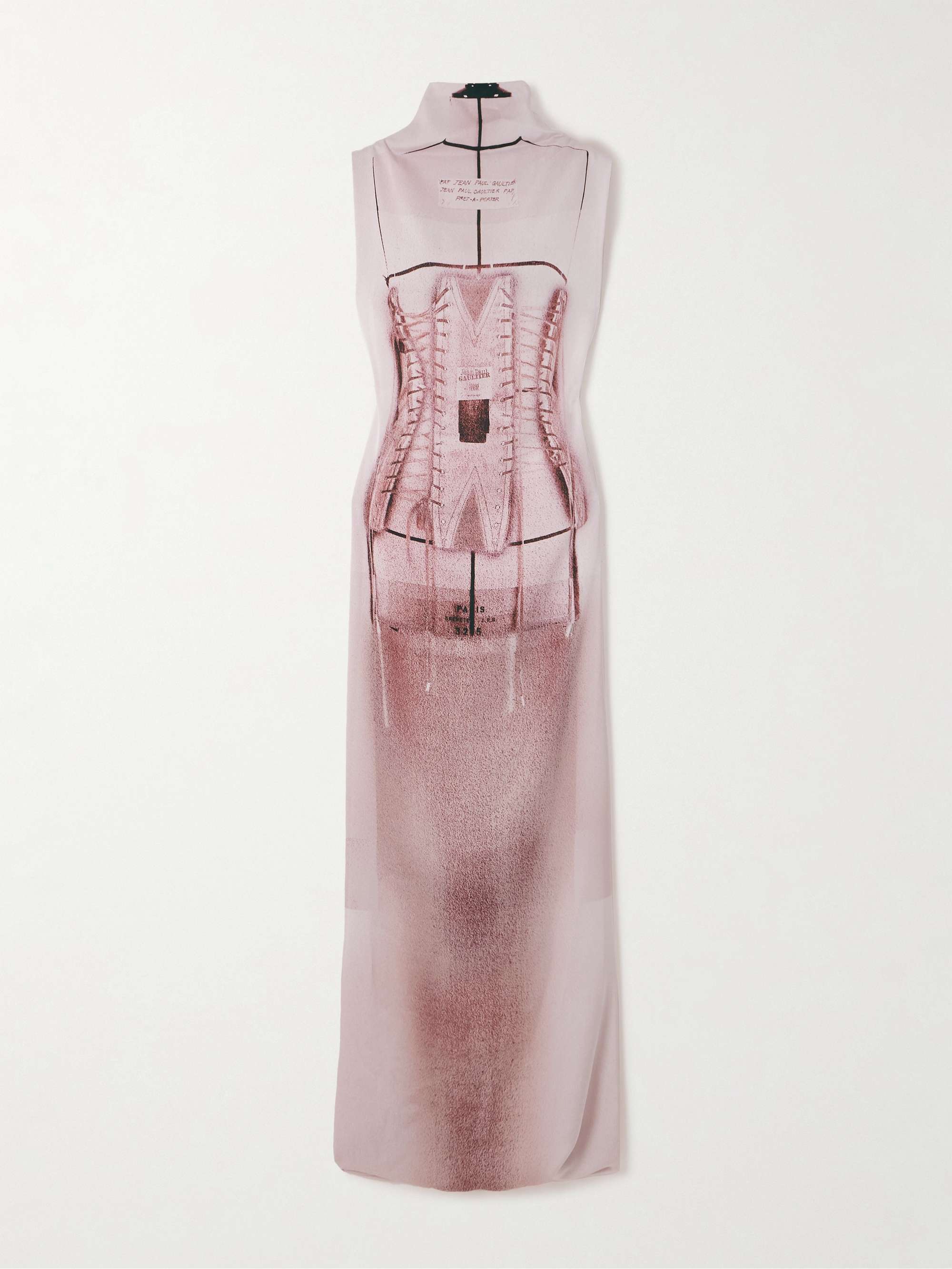 Trompe l'oeil printed jersey maxi dress view