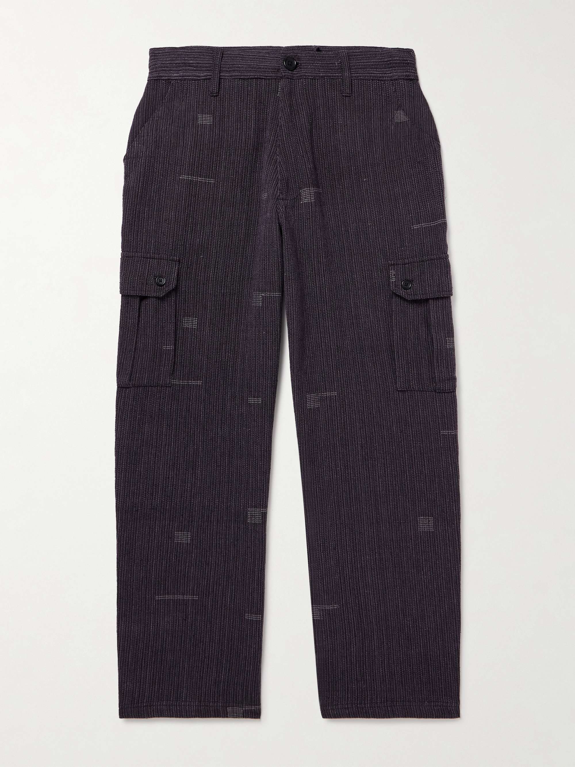 Ally Wide-Leg Cotton-Jacquard Trousers view