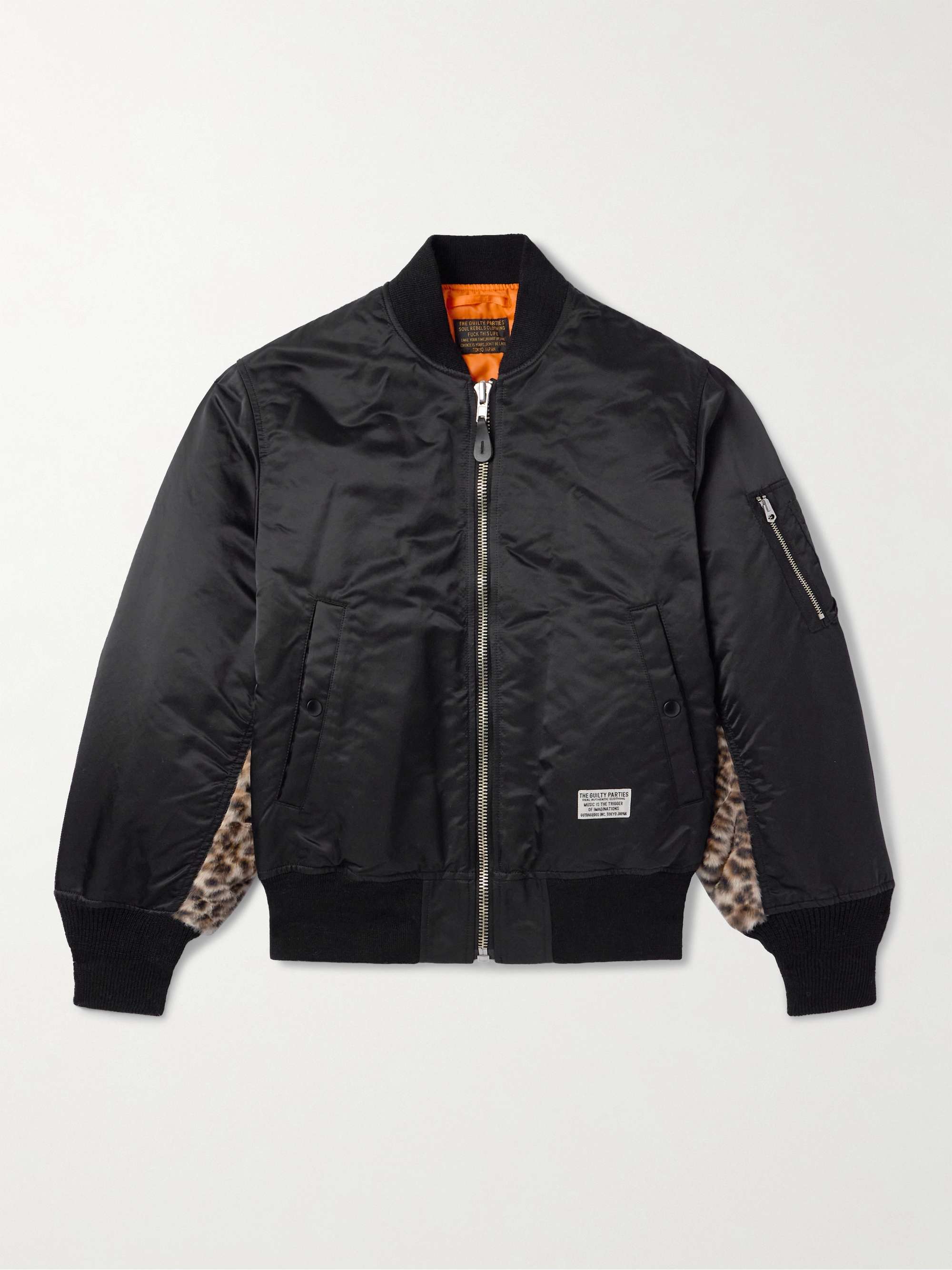 MA-1 Faux Fur-Trimmed Padded Shell Bomber Jacket view