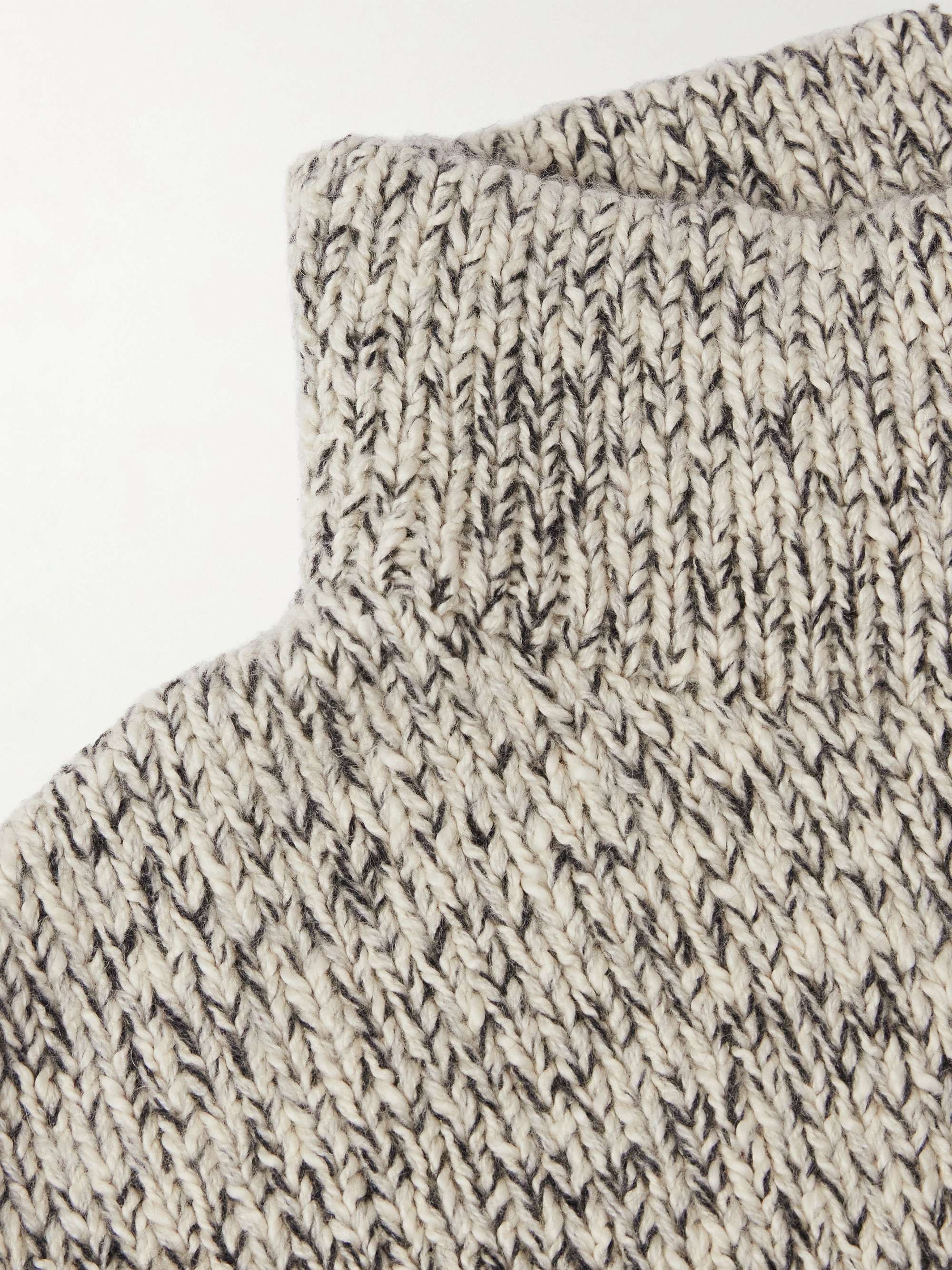 Ribbed Cotton and Cashmere-Blend Rollneck Sweater view