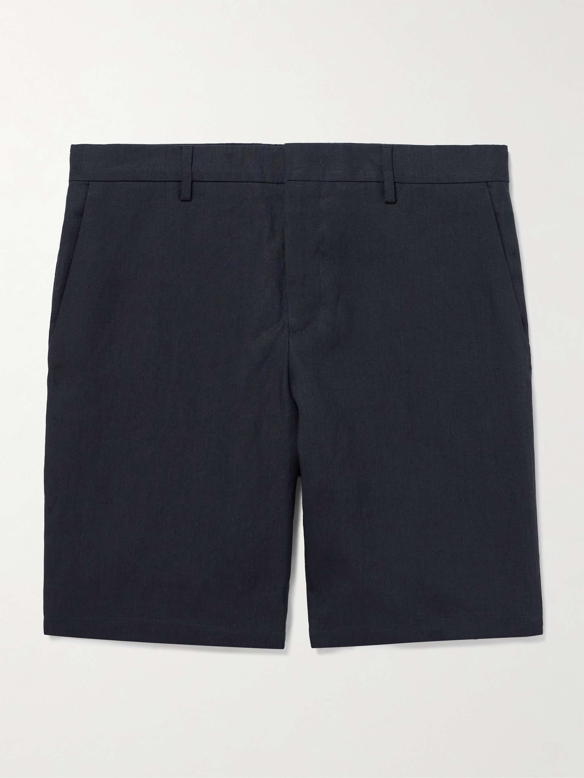 Straight-Leg Linen Bermuda Shorts view